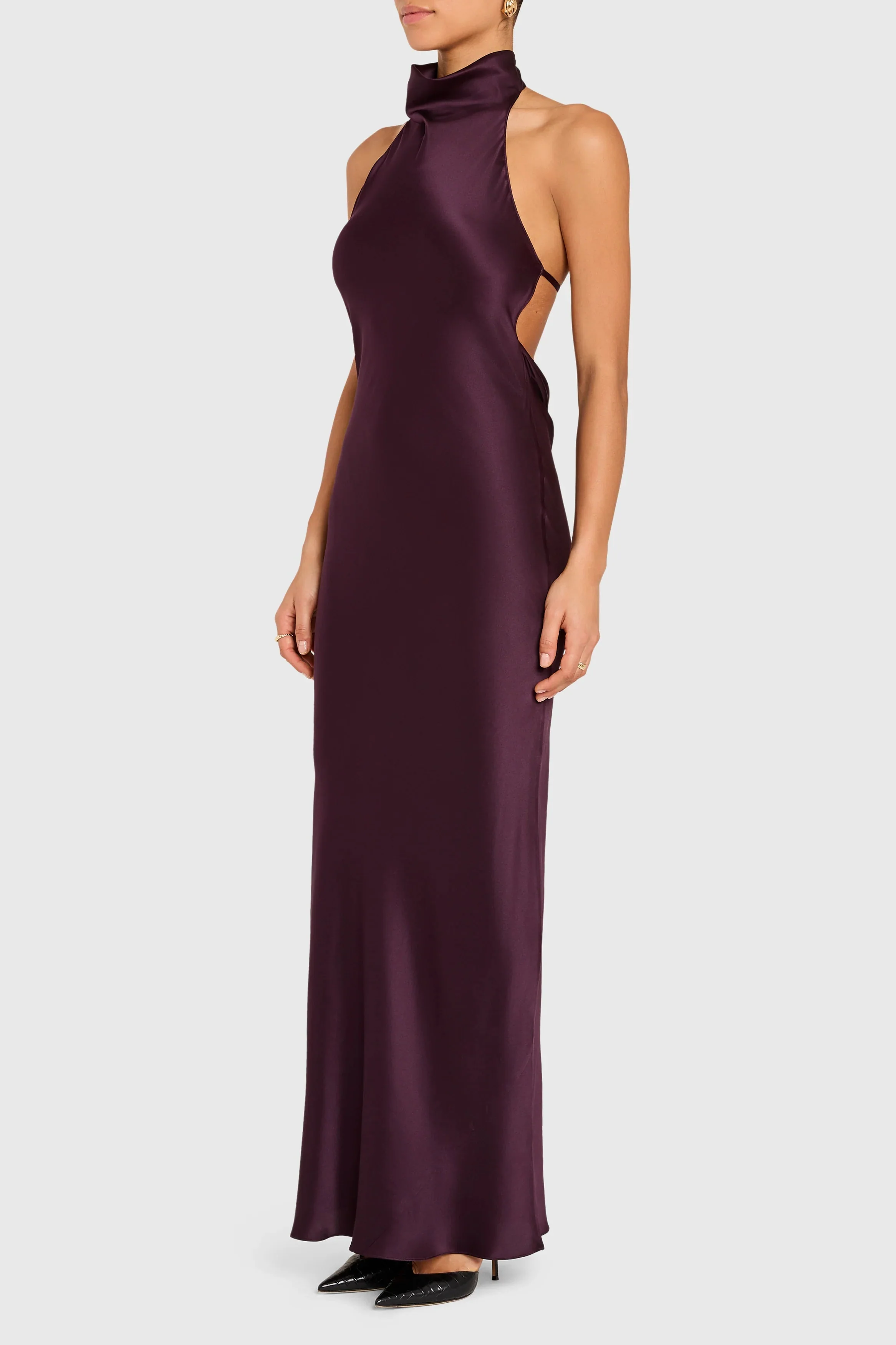 Amanda Uprichard Santana Gown - Black Cherry - Image 2