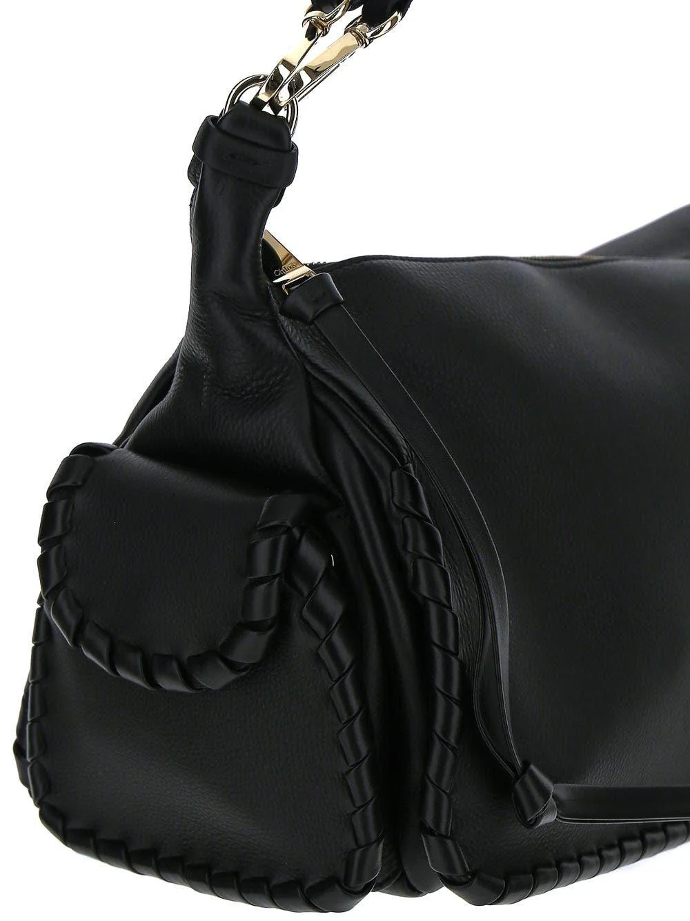 Chloé Black Leather Tote Bag - Black - Image 4