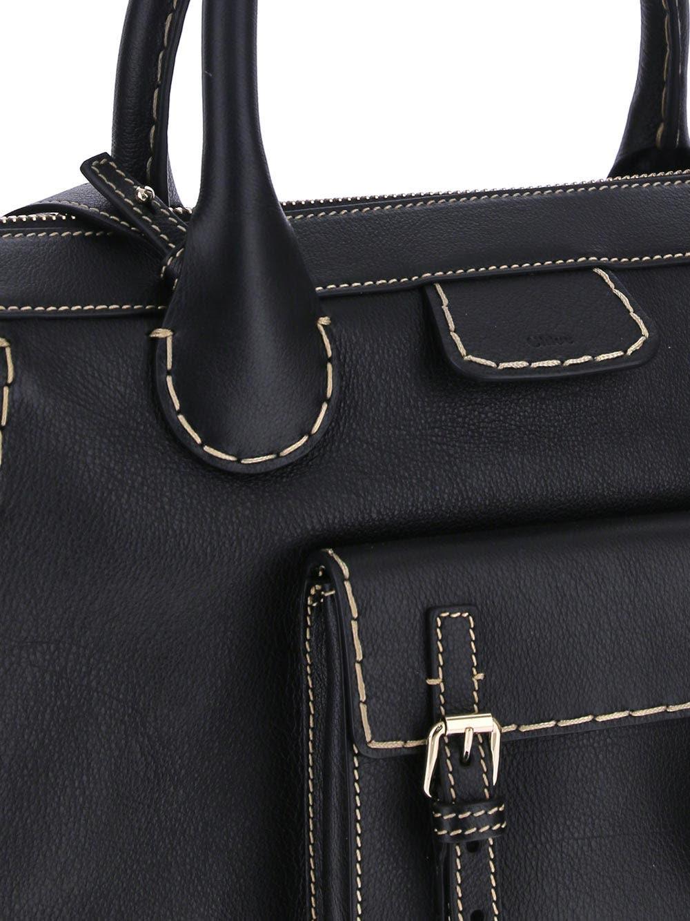 Chloé Edith Medium Tote Bag - Black - Image 4