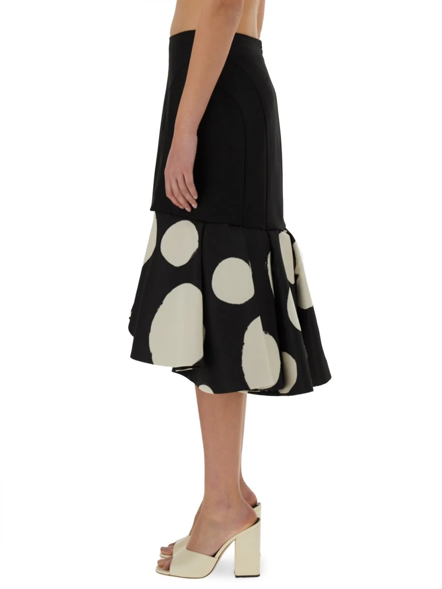 Nina Ricci Midi Skirt With Double Ruffles - Black - Image 4