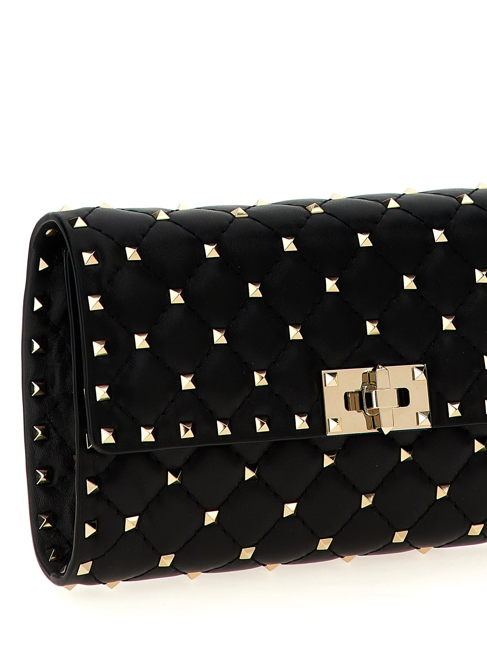 Valentino Garavani Rockstud Spike Shoulder Bag - Black - Image 3