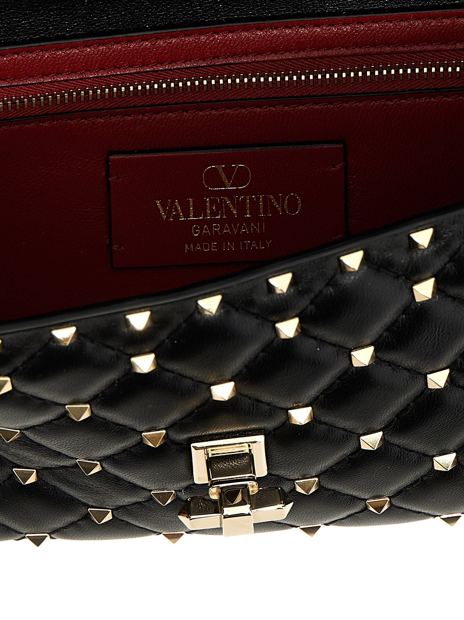 Valentino Garavani Rockstud Spike Shoulder Bag - Black - Image 4