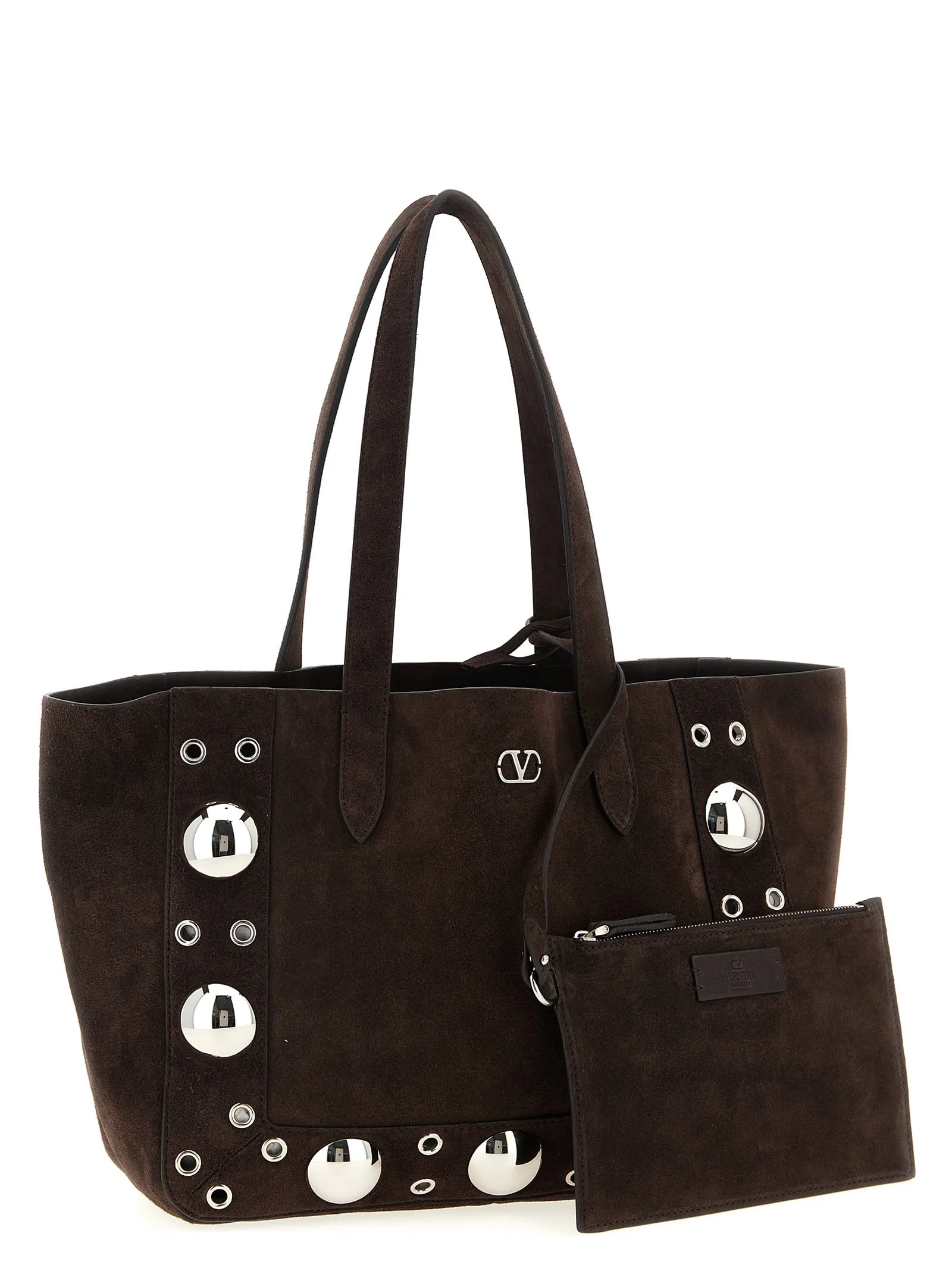 Valentino Garavani Nellcôte Medium Shopping Bag - Brown - Image 3