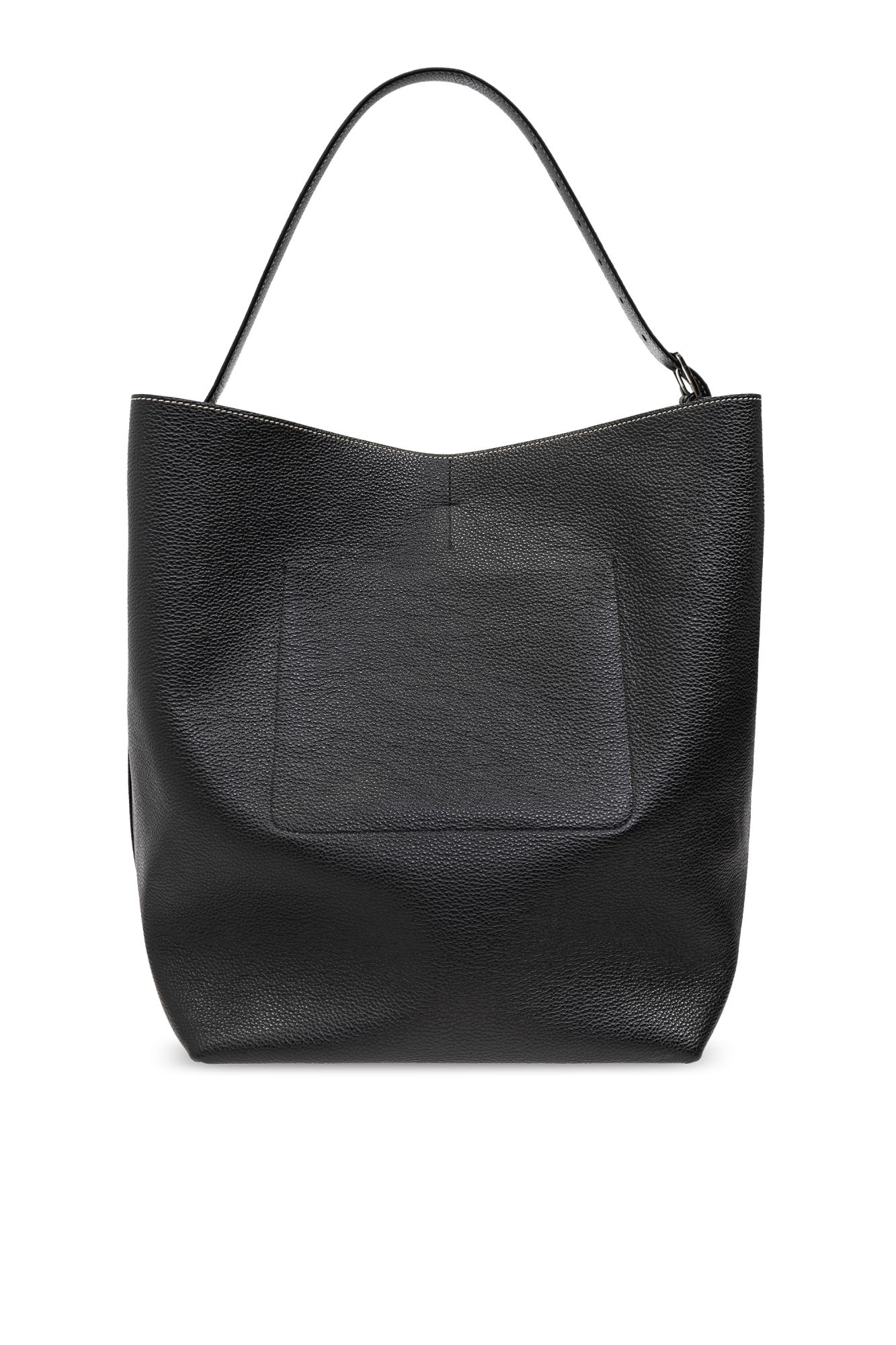 Totême Belted Shopper Bag - Black - Image 3
