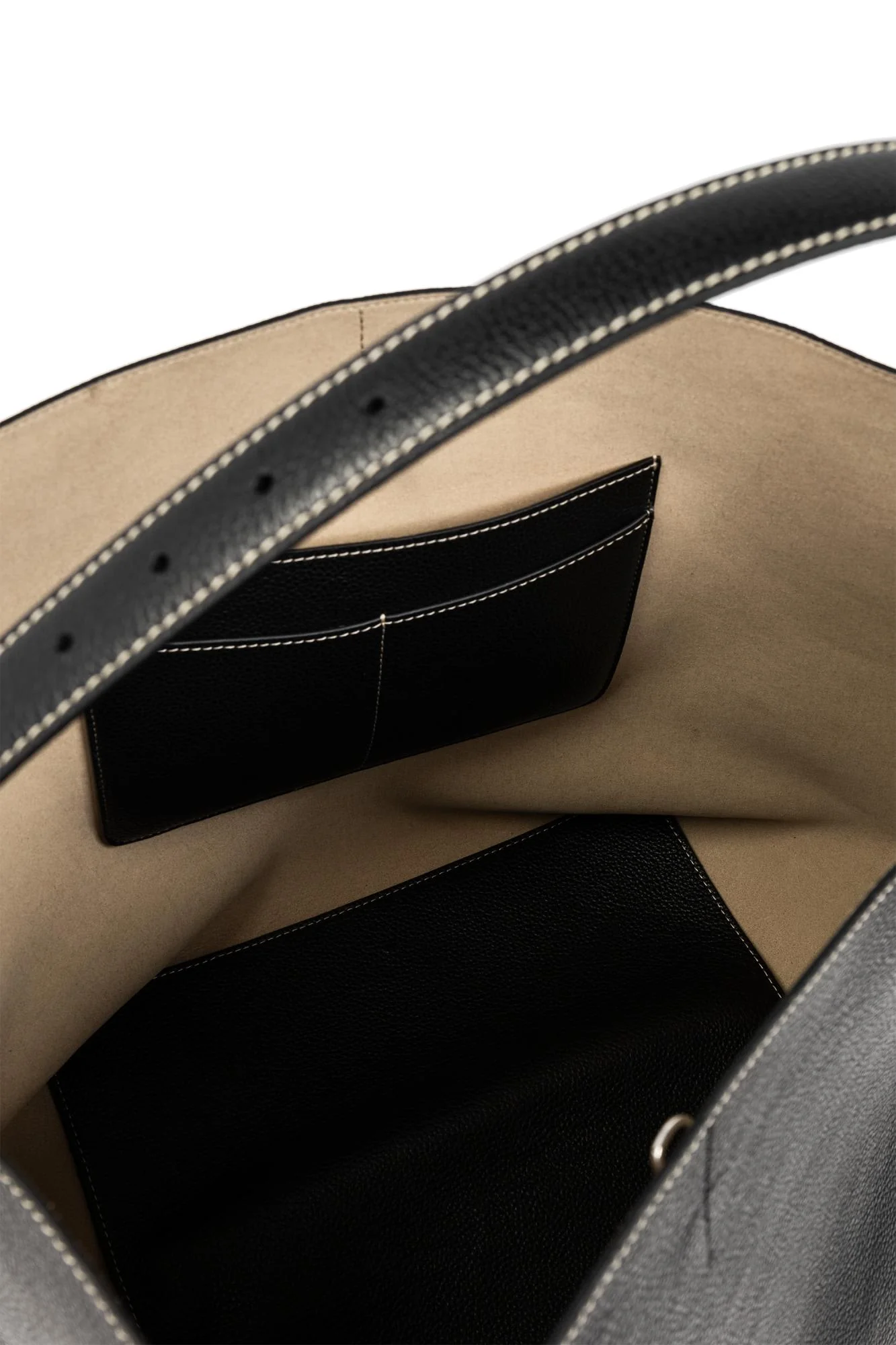 Totême Belted Shopper Bag - Black - Image 5