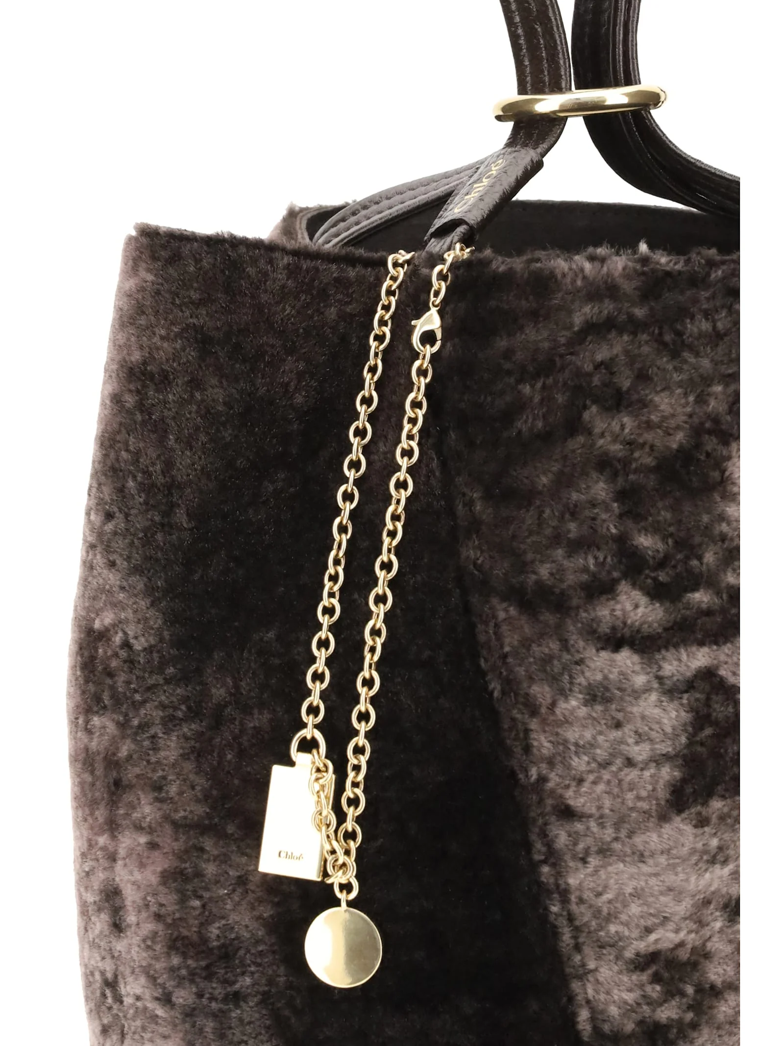 Chloé Spin Shearling Tote Bag - Image 4