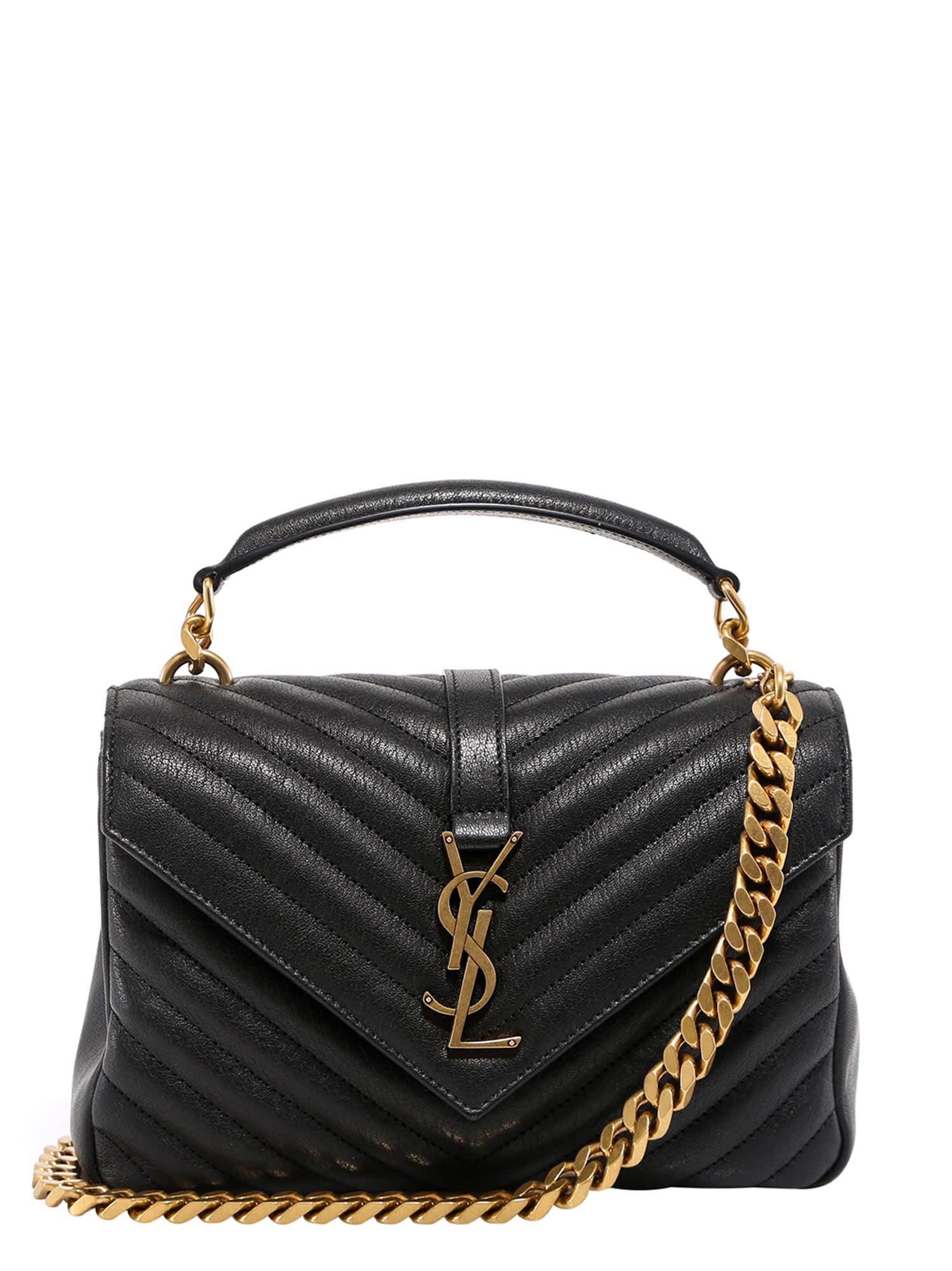Saint Laurent College Shoulder Bag - Nero