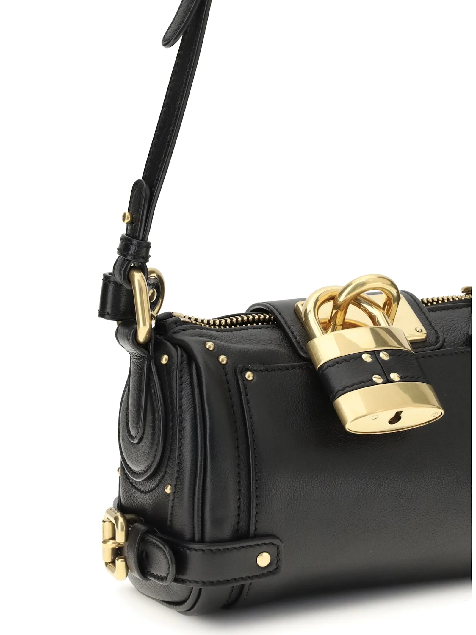 Chloé Paddington Shoulder Bag - Black - Image 4