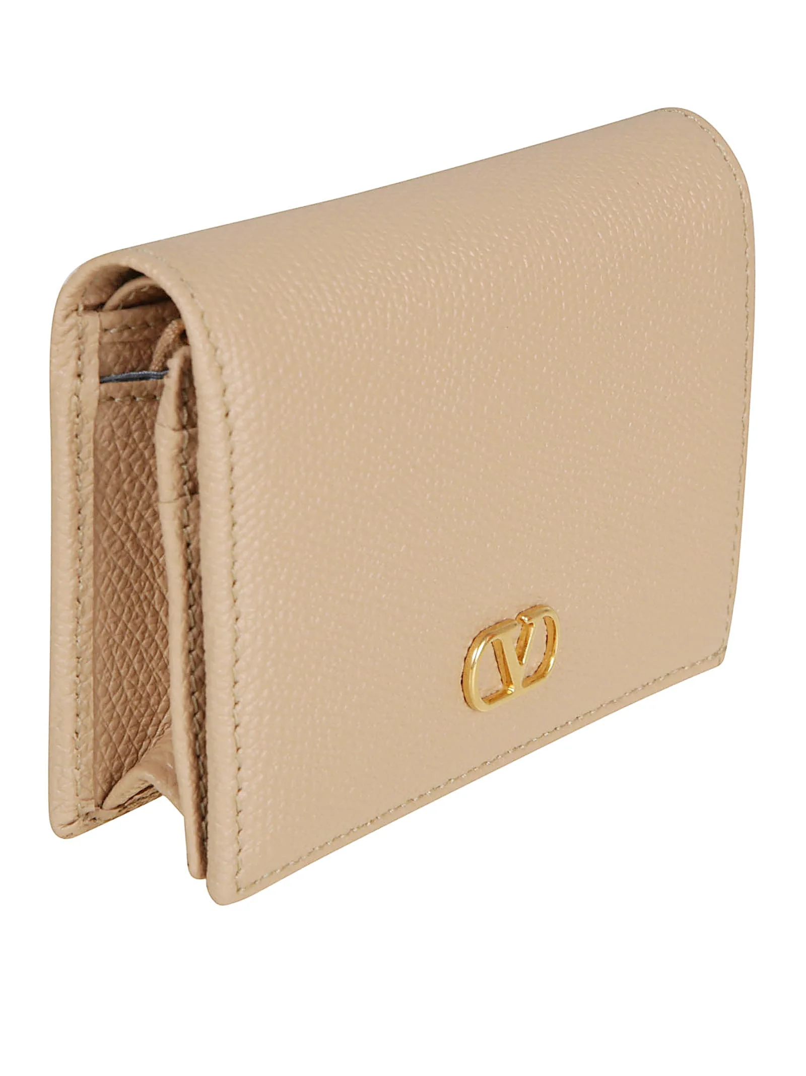 Valentino Garavani Leather Vlogo Wallet - Rose Sand - Image 3