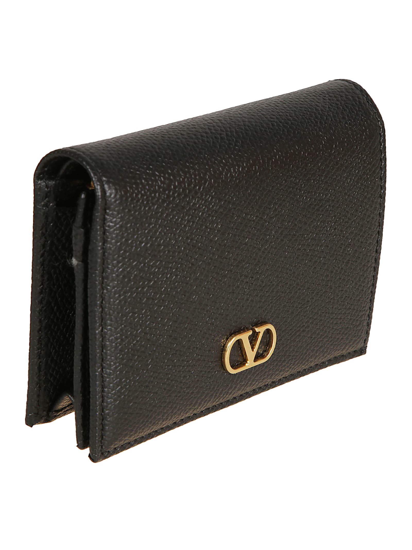 Valentino Garavani Leather Vlogo Wallet - Black - Image 3