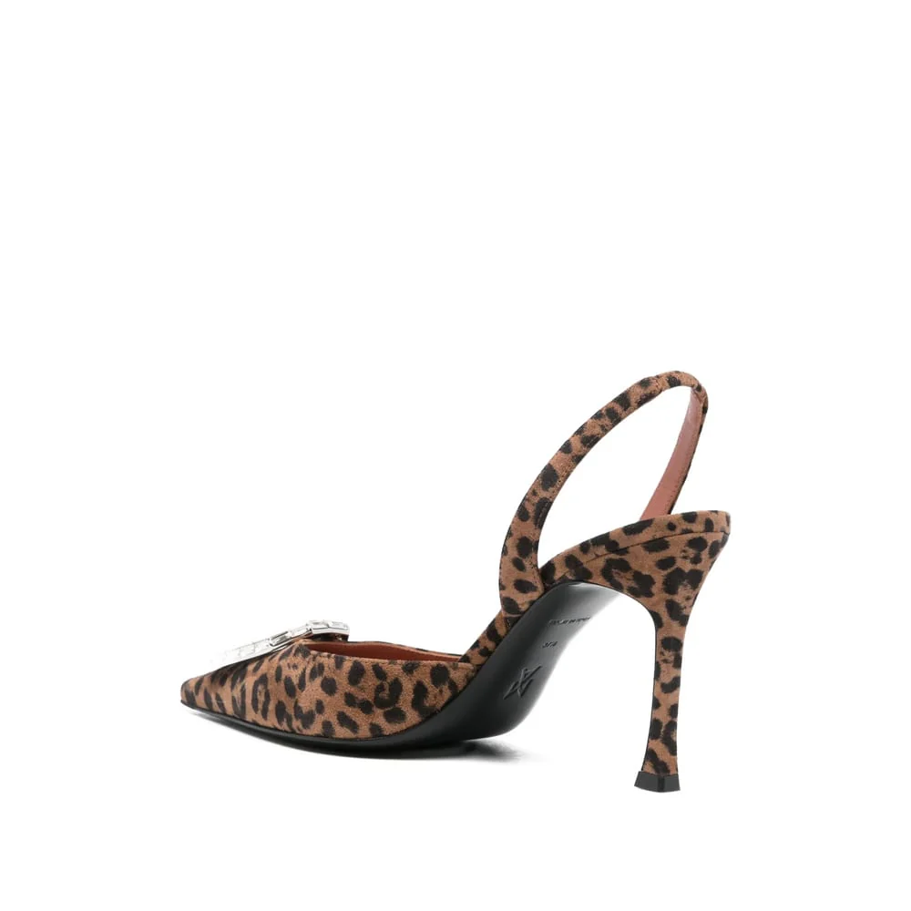 amina muaddi Boots - Brown Leopard Print - Image 3