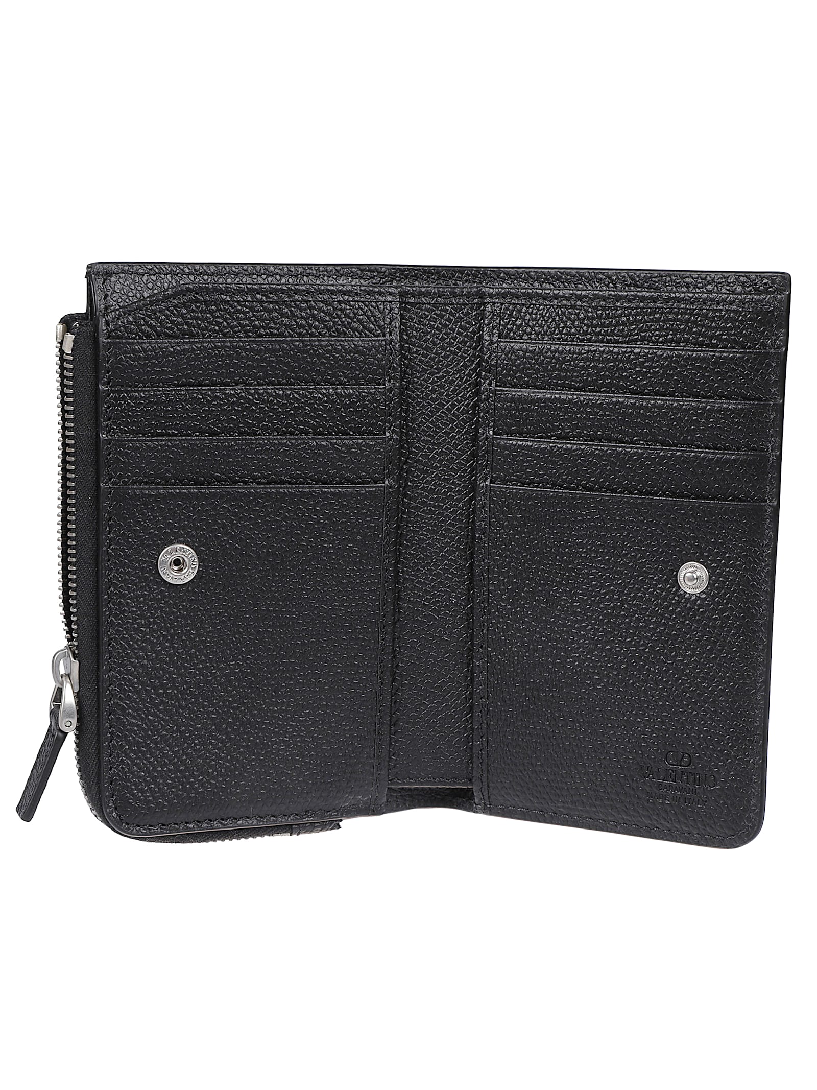 Valentino Garavani Leather Wallet With Logo Wallet - Black - Image 3