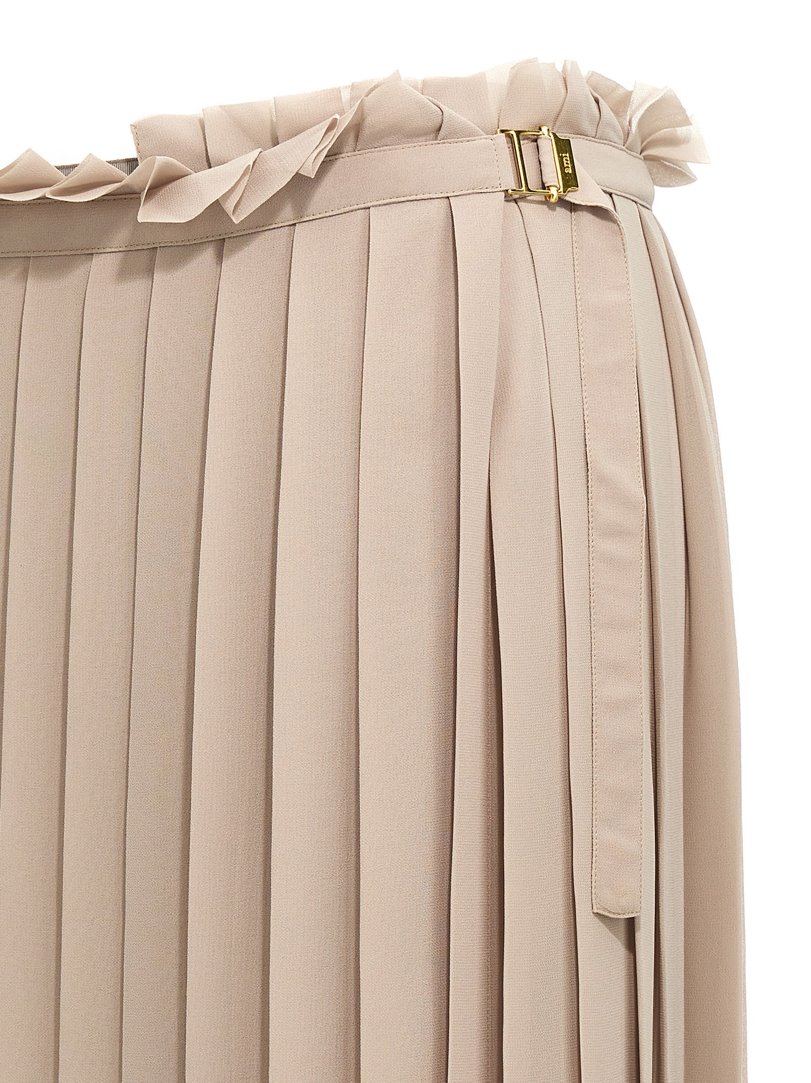 Ami Alexandre Mattiussi Pleated Skirt - Beige - Image 3