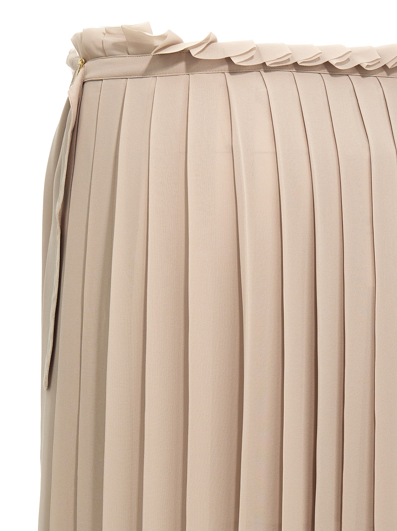 Ami Alexandre Mattiussi Pleated Skirt - Beige - Image 4