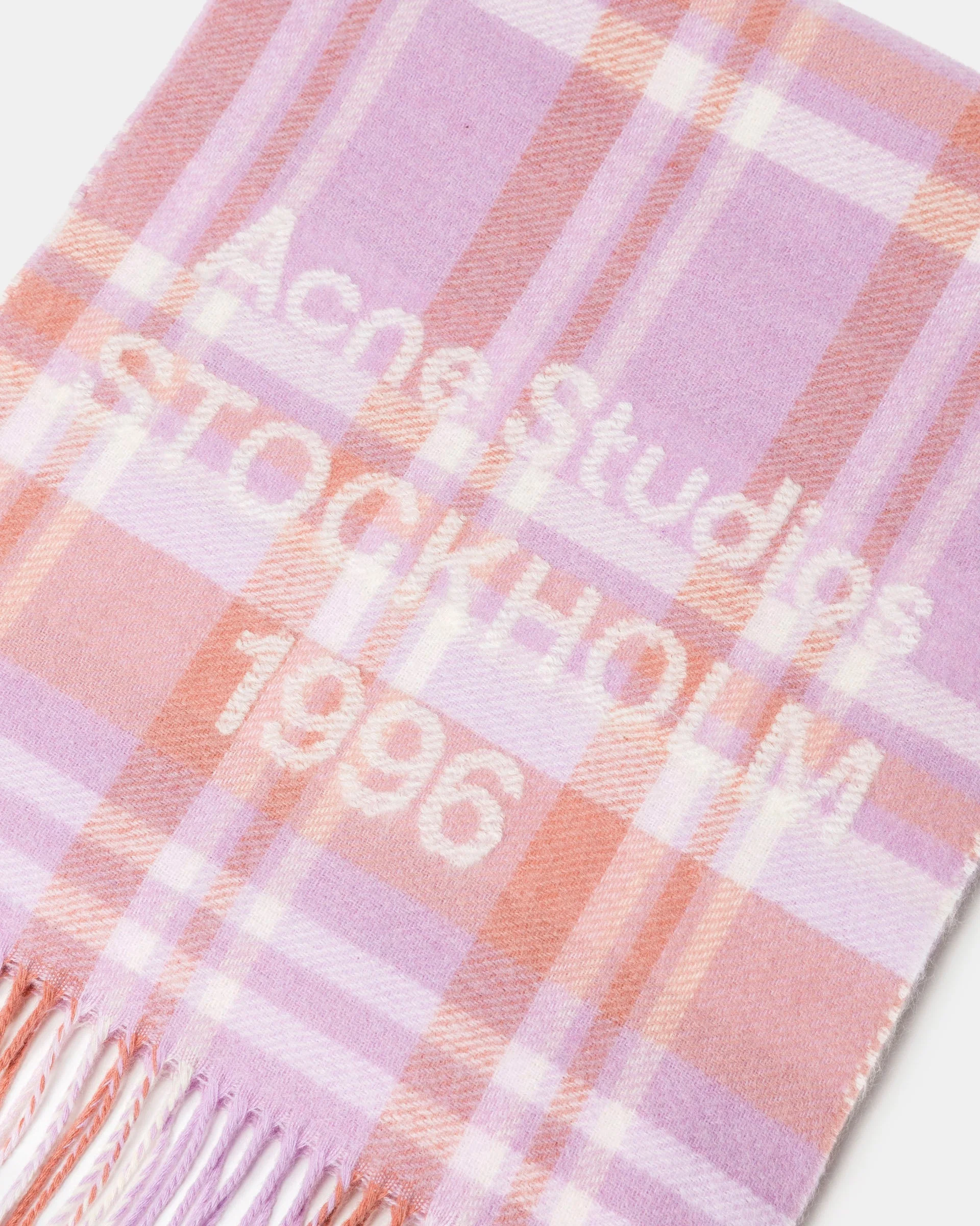 Acne Studios Check Logo Scarf - Image 2