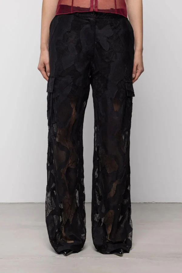 Esthé Lace Cargo Trousers - Image 2