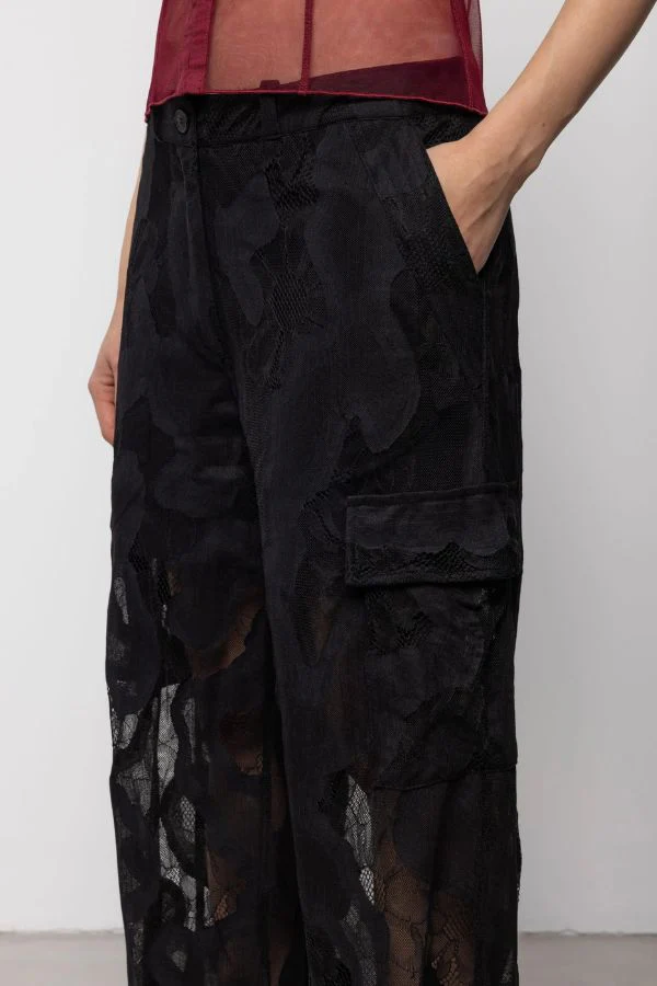 Esthé Lace Cargo Trousers - Image 5