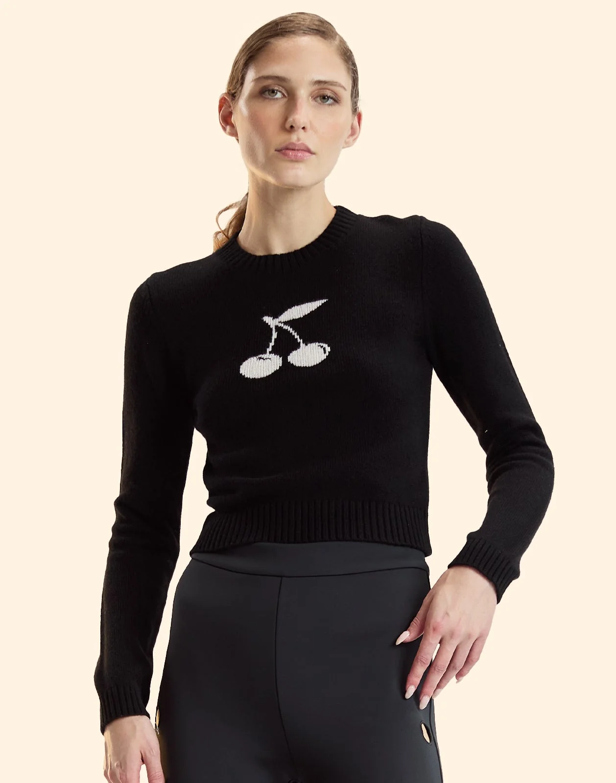 Cynthia Rowley Cherries On Top Sweater - Black - Image 4