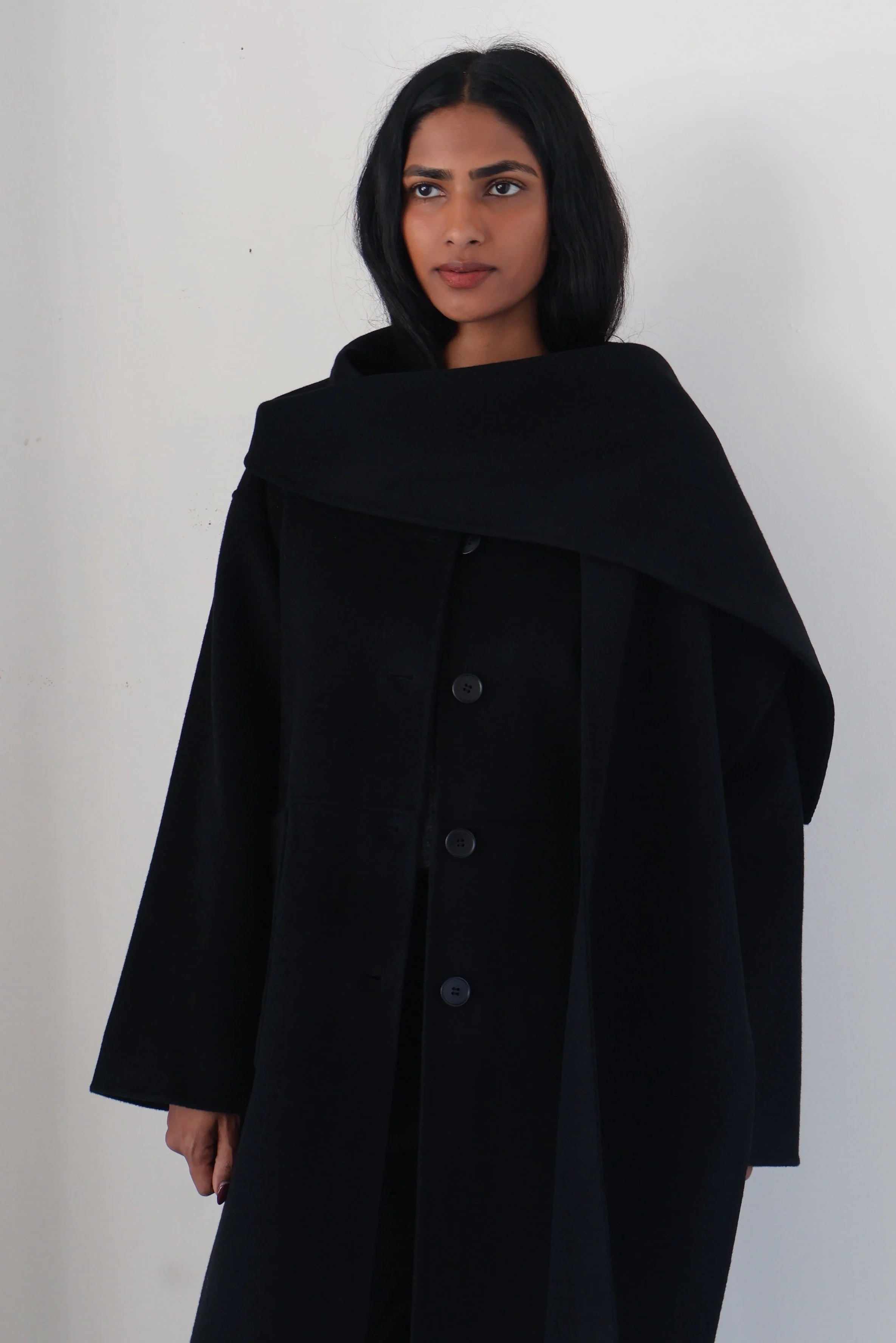 Sophie Rue Kole Wool-Cashmere Scarf Coat - Image 5