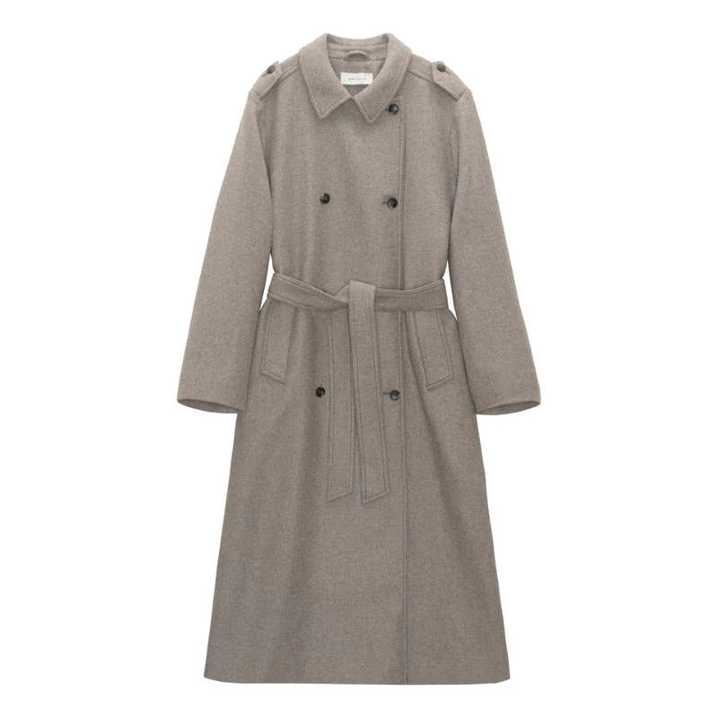 skall studio Long Belted Coat - Image 2