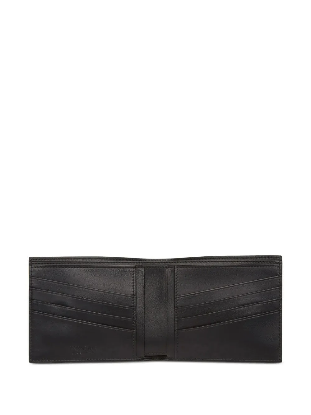 Ferragamo Embossed Logo Leather Bifold Wallet - Black - Image 2
