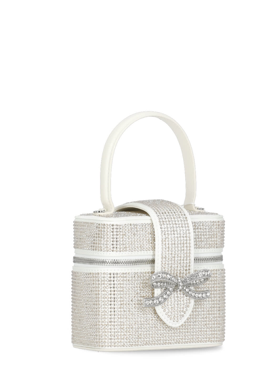 Self-Portrait Rhinestone Vanity Bag - Beige - Image 3
