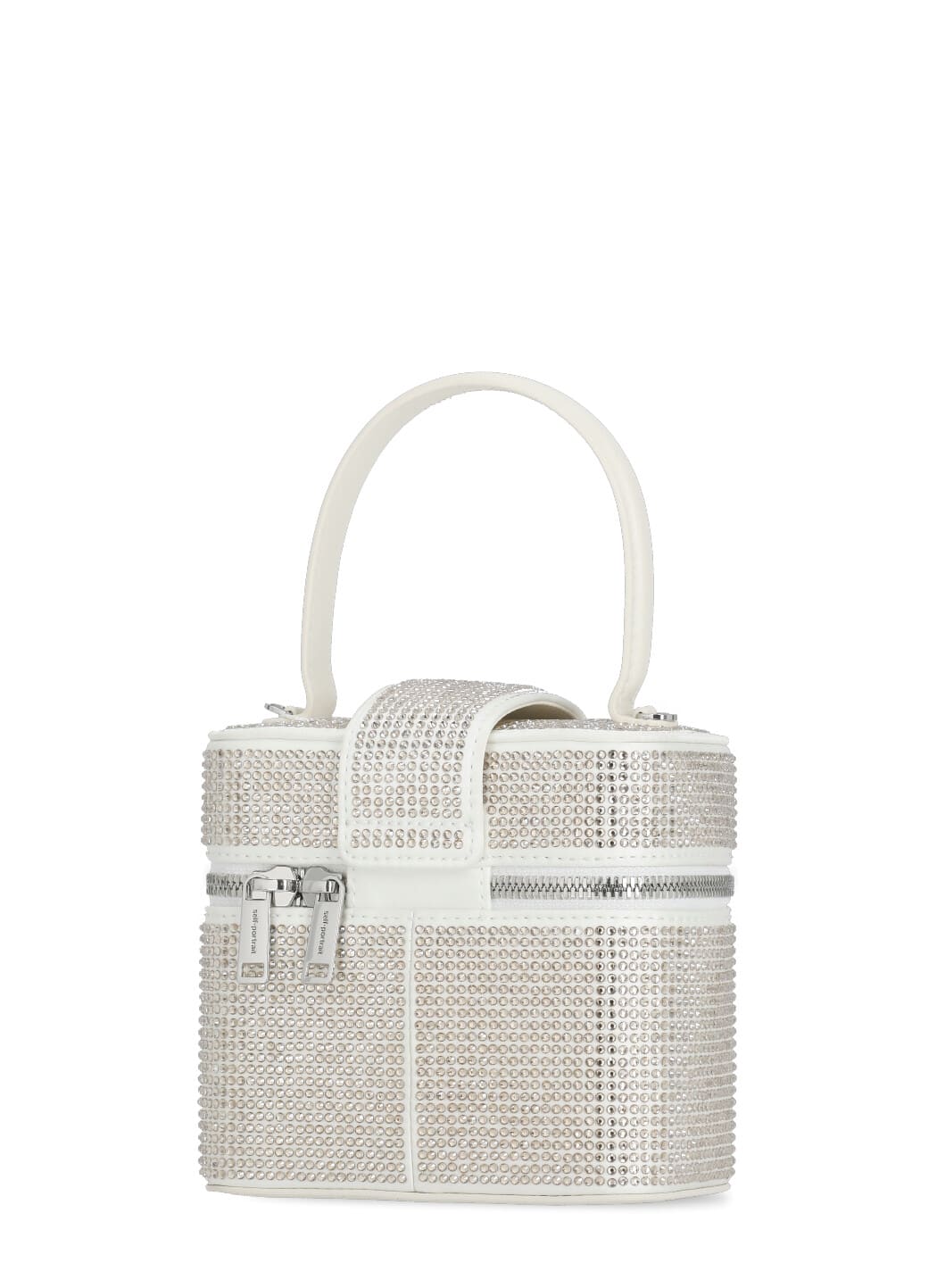 Self-Portrait Rhinestone Vanity Bag - Beige - Image 4