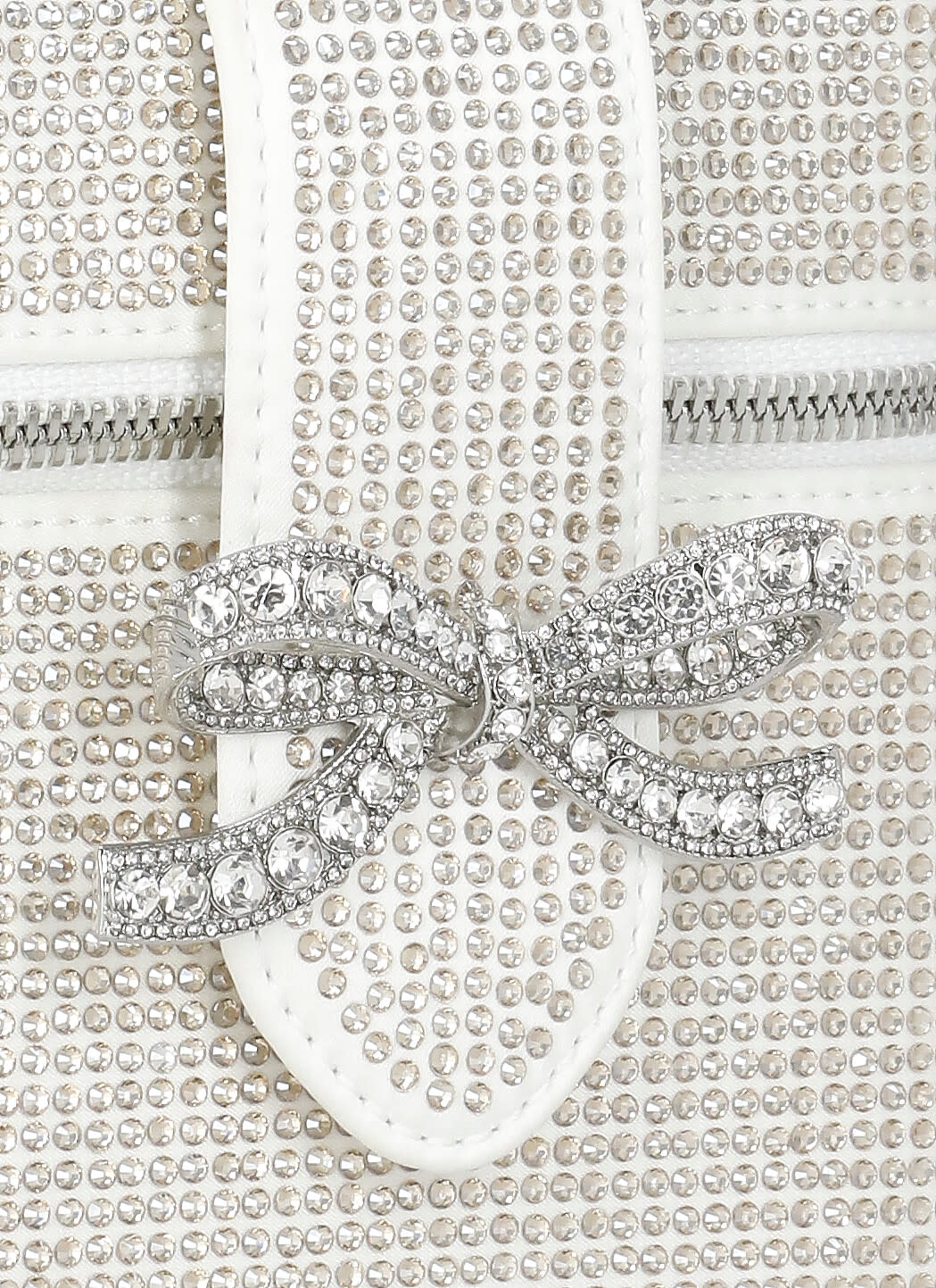 Self-Portrait Rhinestone Vanity Bag - Beige - Image 5
