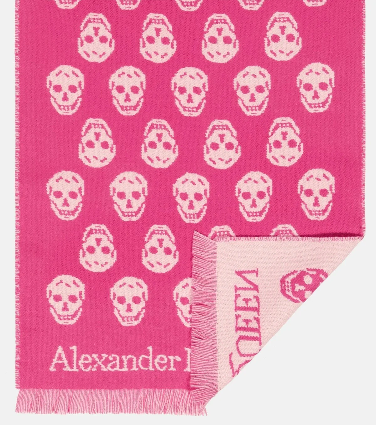 Alexander McQueen Skull Print Fringed Edge Scarf - Image 2