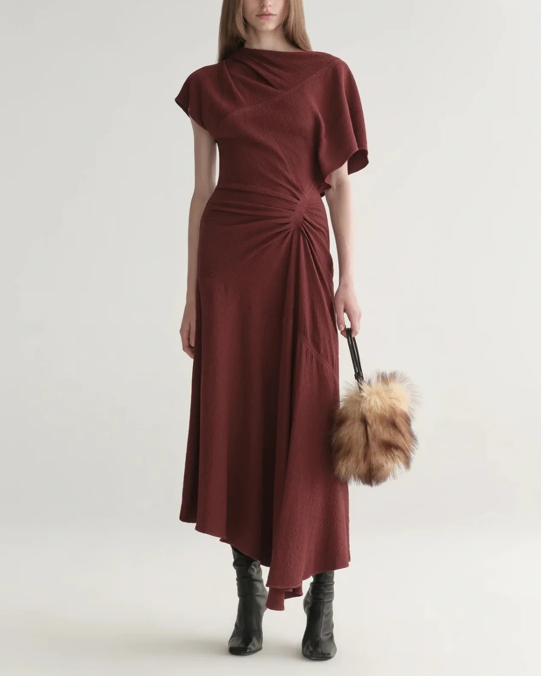 A.L.C. Dena Dress - Black Cherry - Image 2