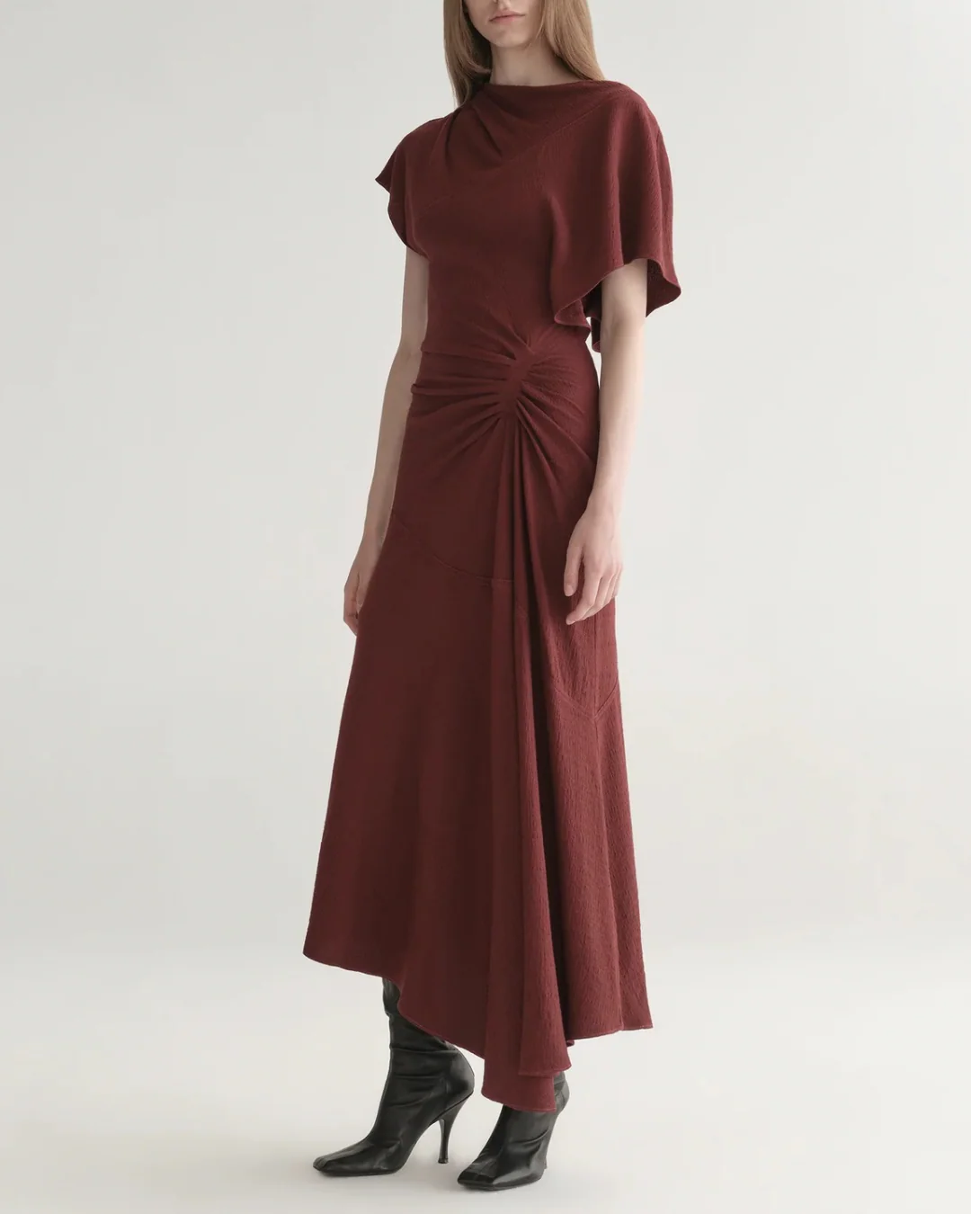 A.L.C. Dena Dress - Black Cherry - Image 4