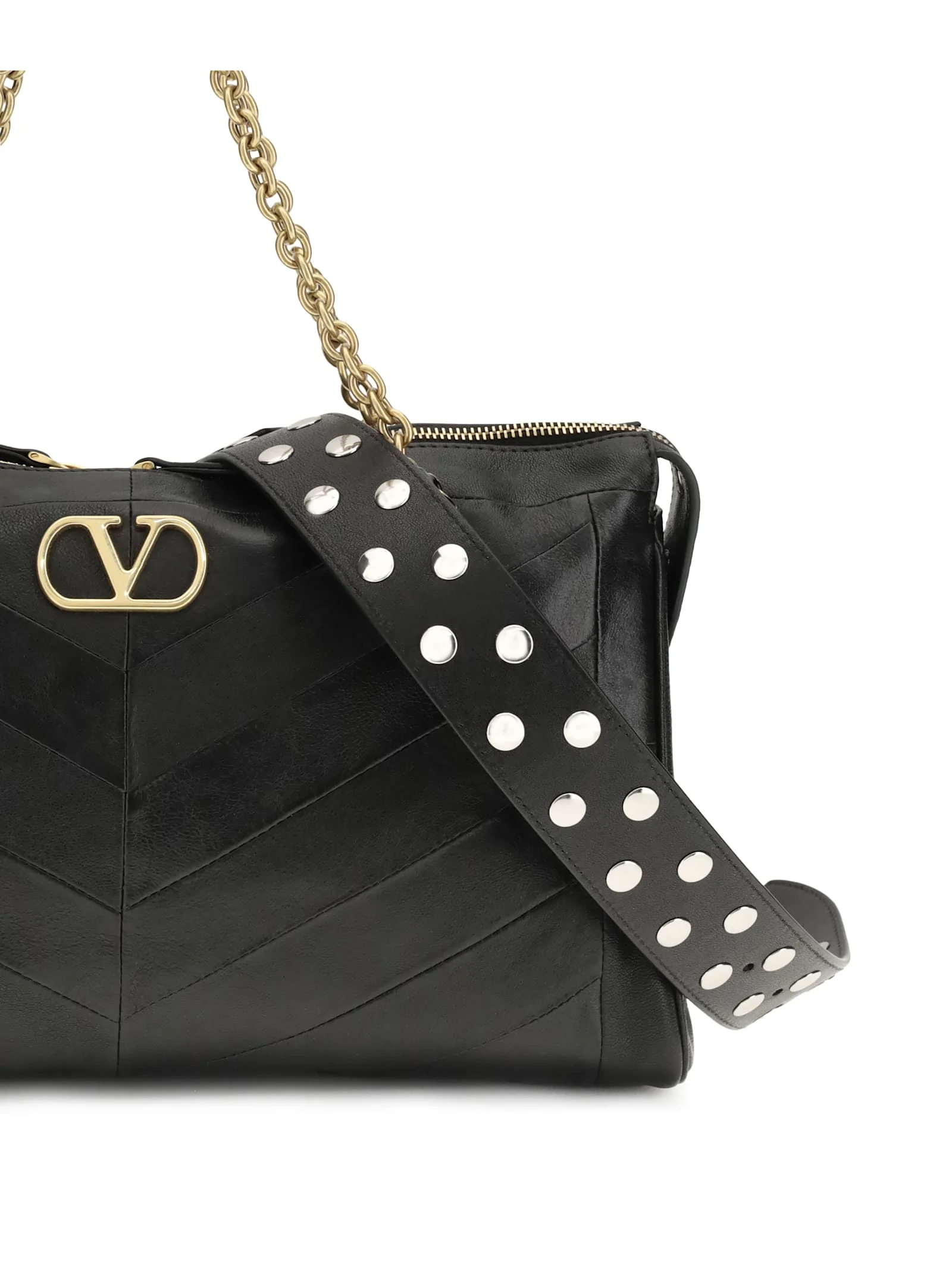 Valentino Garavani Growl Medium Leather Shoulder Bag - Image 4