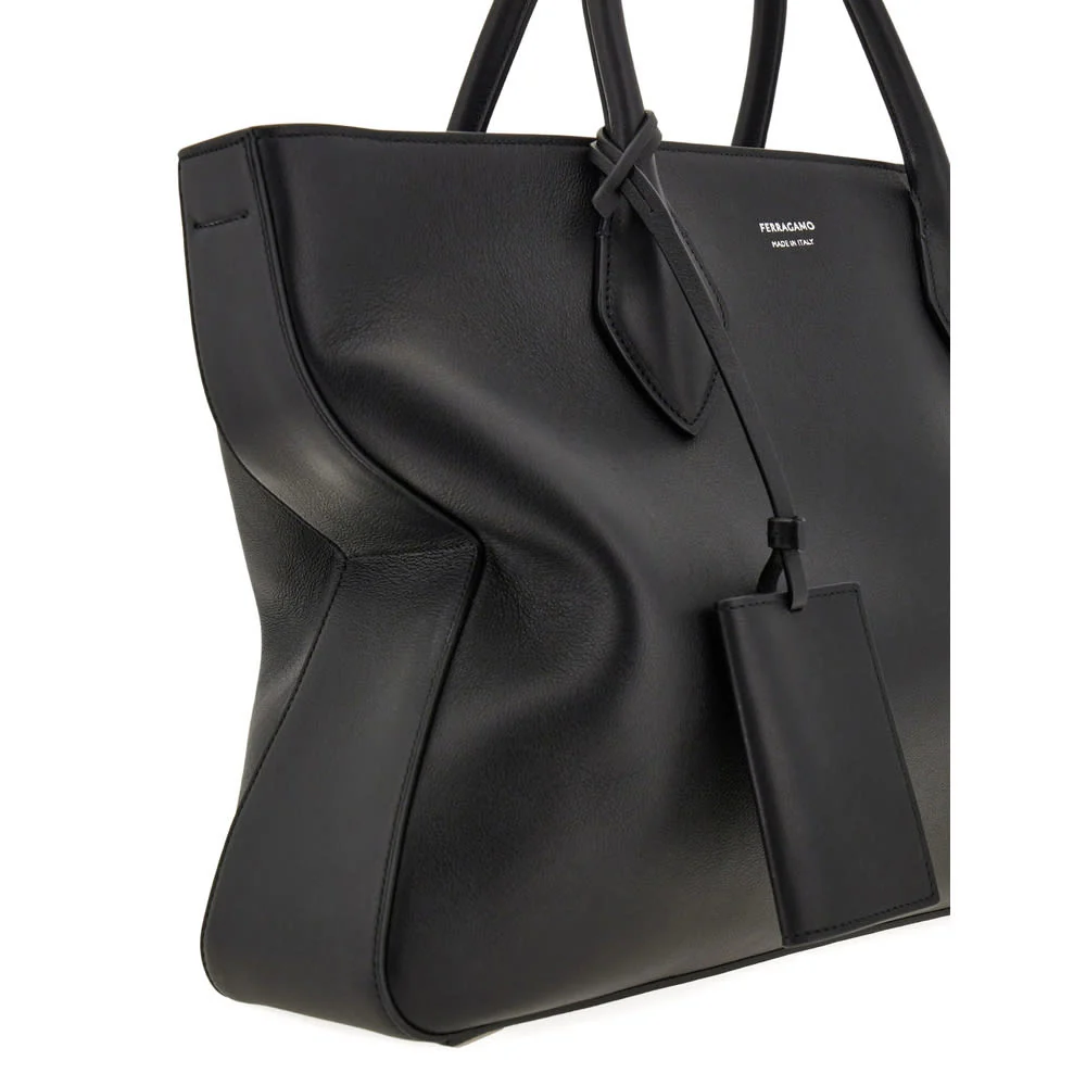 Ferragamo Luggage Tote - Black - Image 5