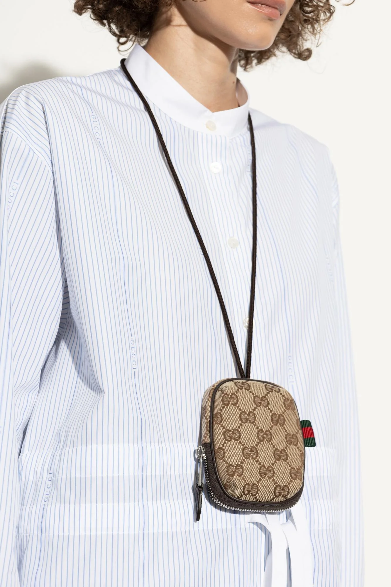 Gucci Pouch On A Leather Belt Belt Bag - Beige - Image 2