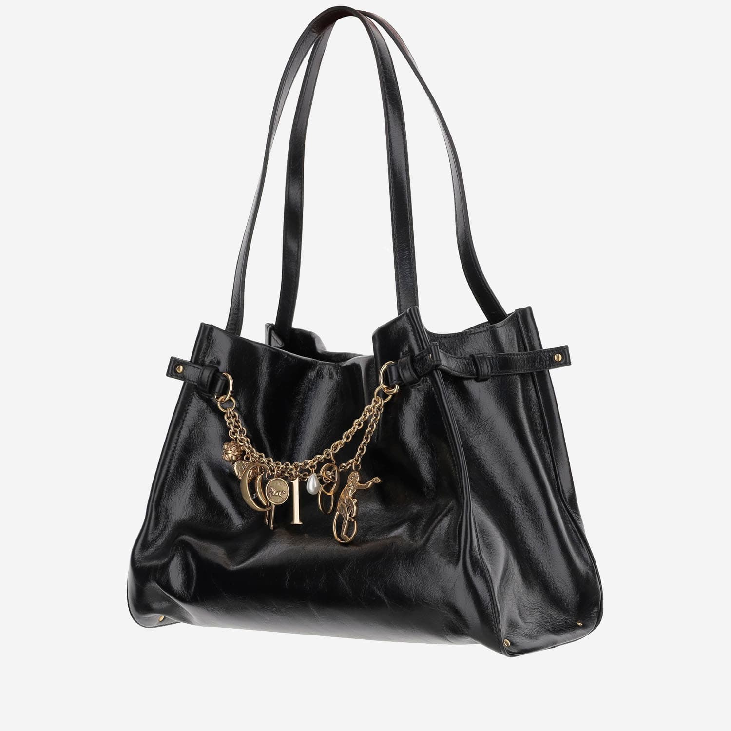 Chloé Glossy Leather Shoulder Bag - Black - Image 2