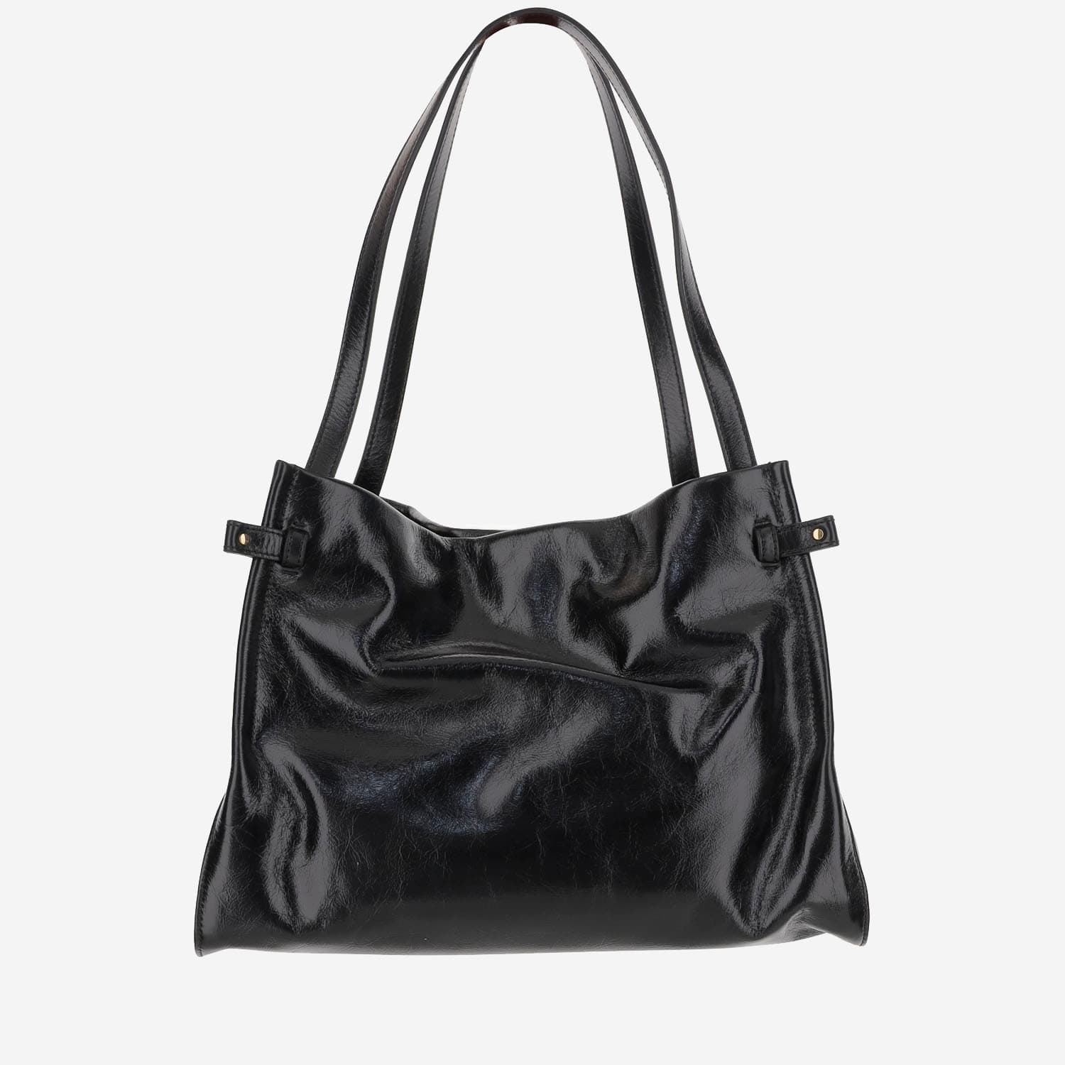 Chloé Glossy Leather Shoulder Bag - Black - Image 3