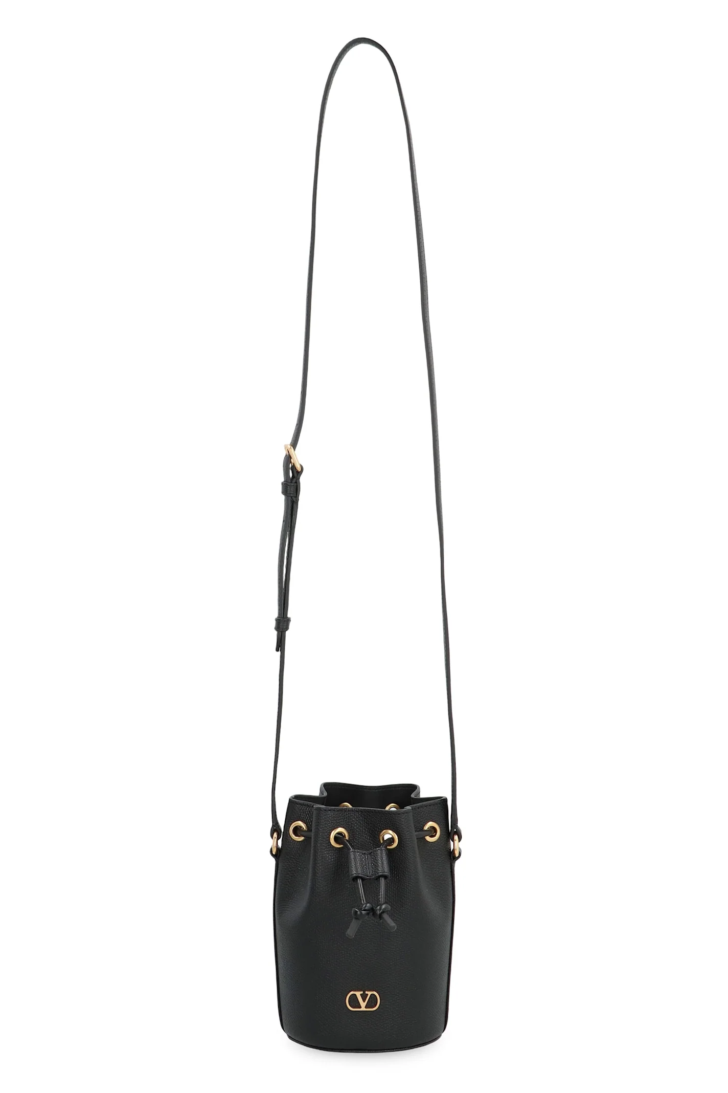 Valentino Garavani Vlogo Signature Mini Bucket Bag - Black - Image 5