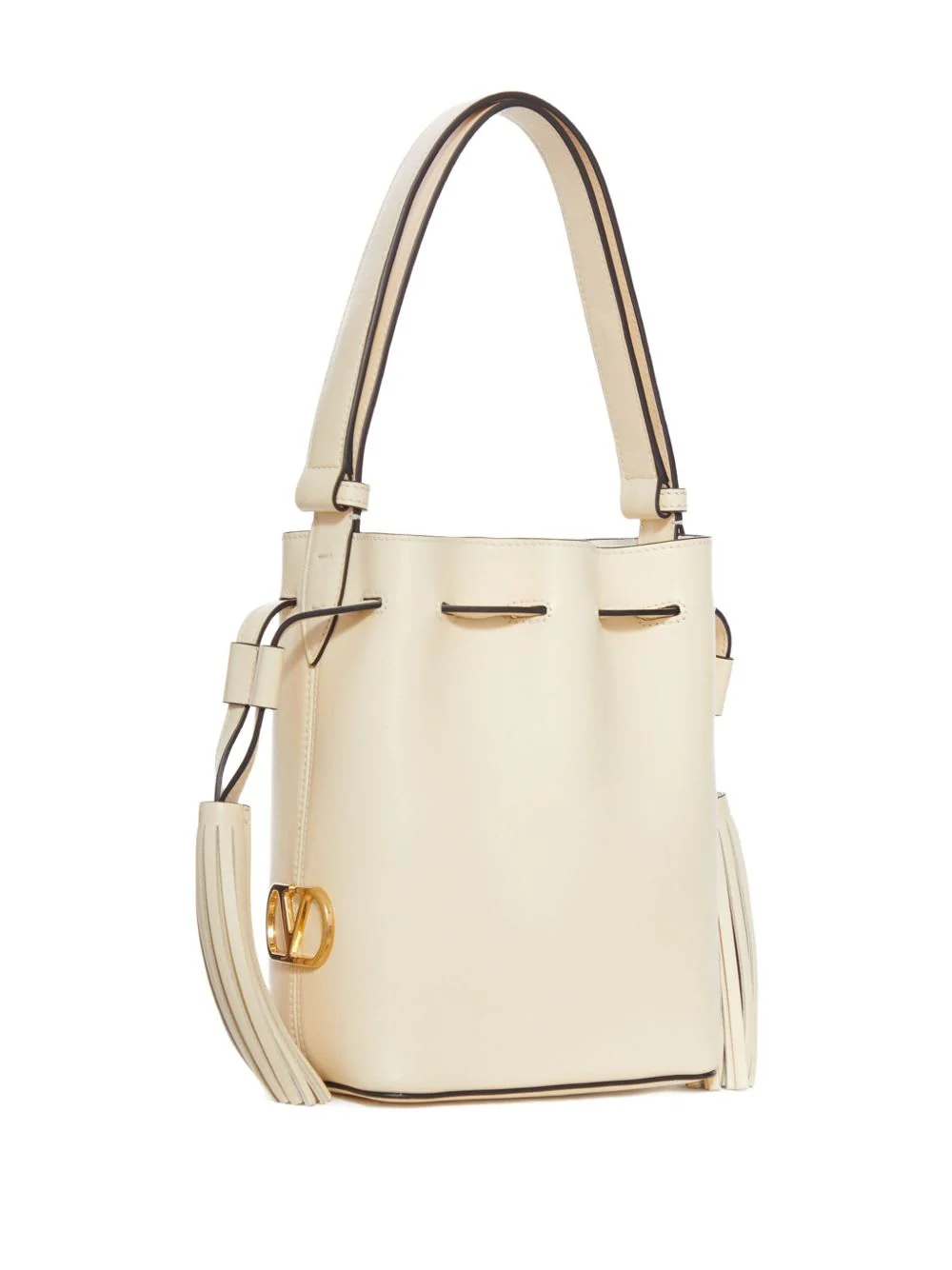 Valentino Garavani So Seau Small Leather Bucket Bag - White - Image 2