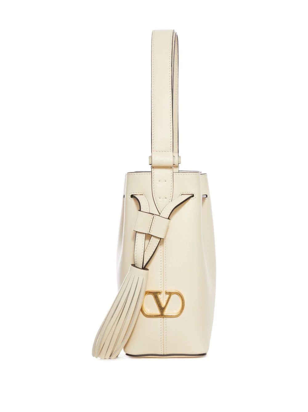 Valentino Garavani So Seau Small Leather Bucket Bag - White - Image 3