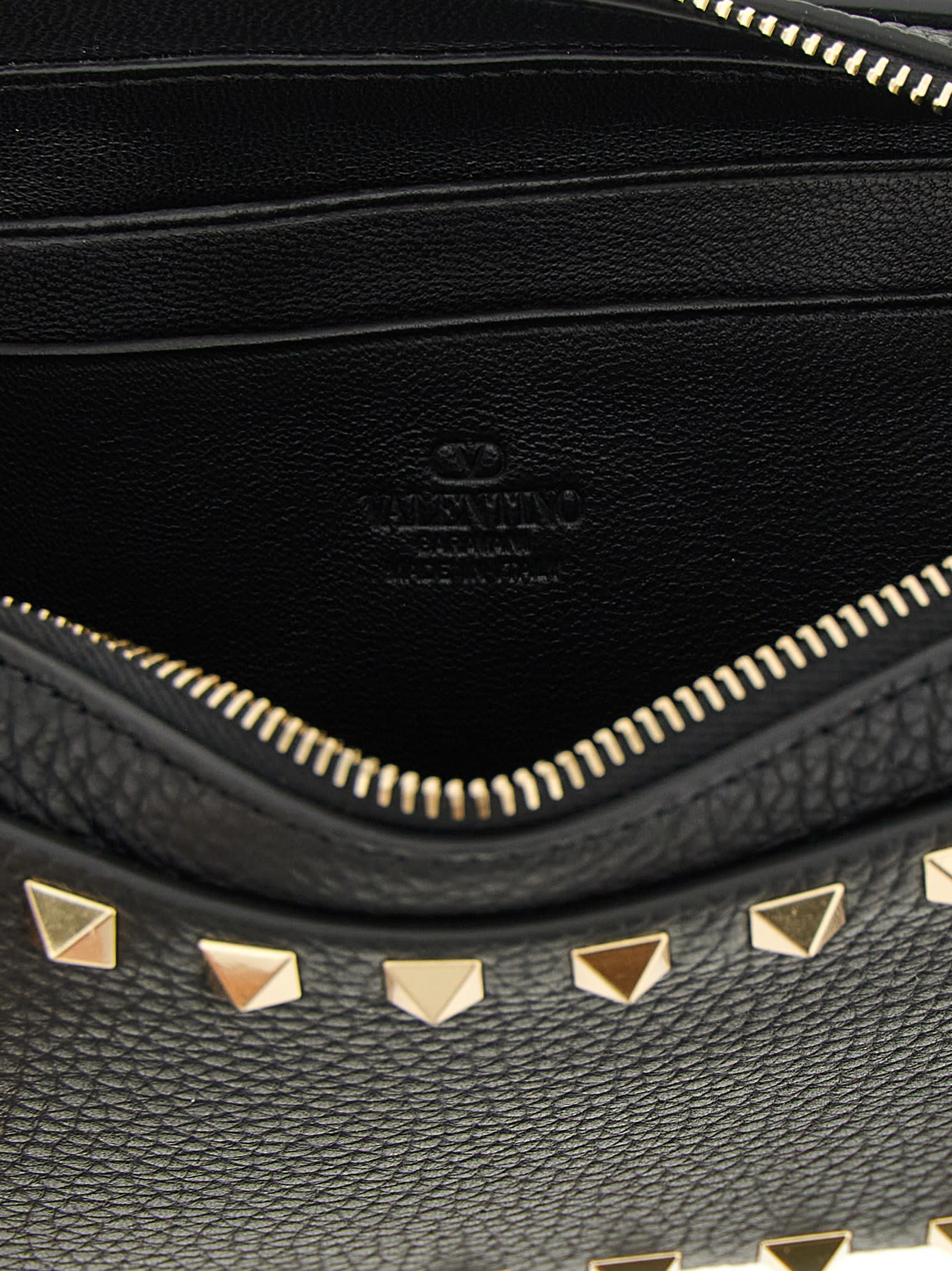 Valentino Garavani Rockstud Clutch Bag - Black - Image 4