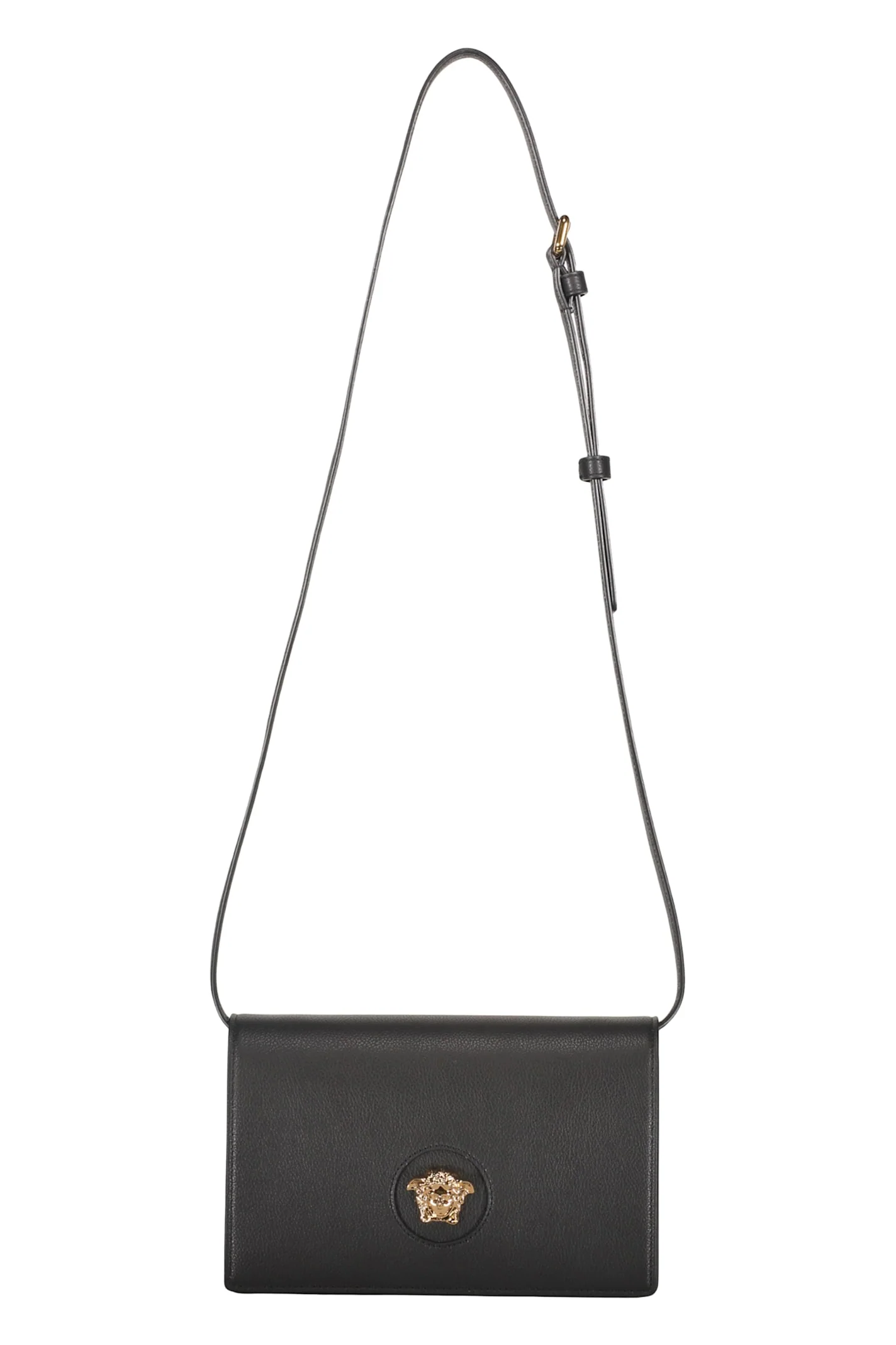 Versace Elegant Leather Shoulder Bag - Black - Image 2