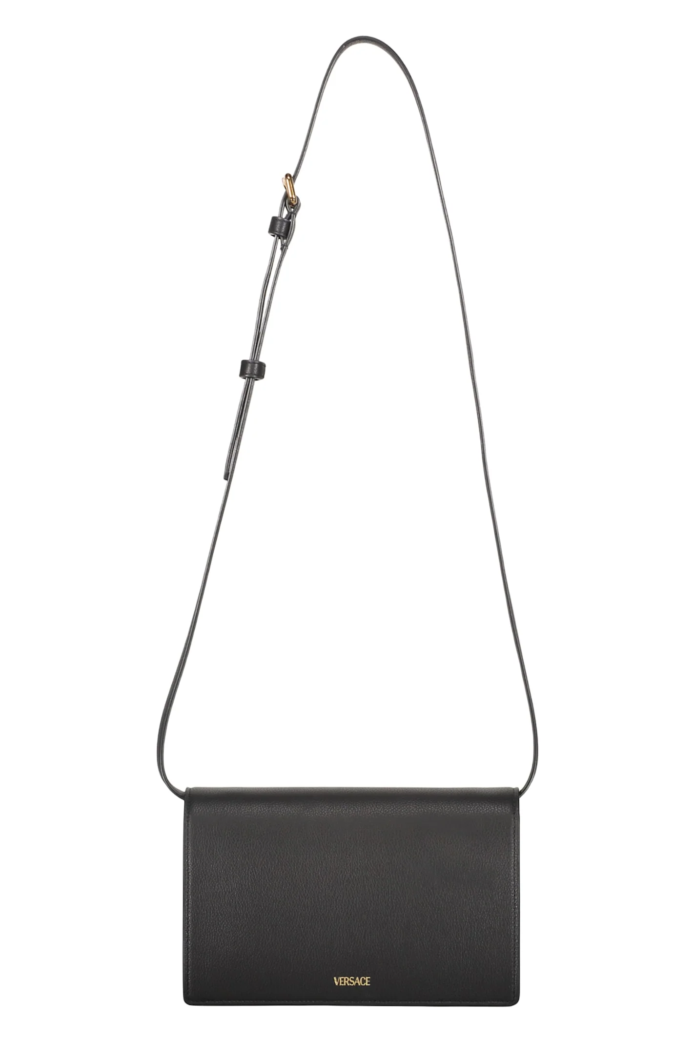 Versace Elegant Leather Shoulder Bag - Black - Image 4