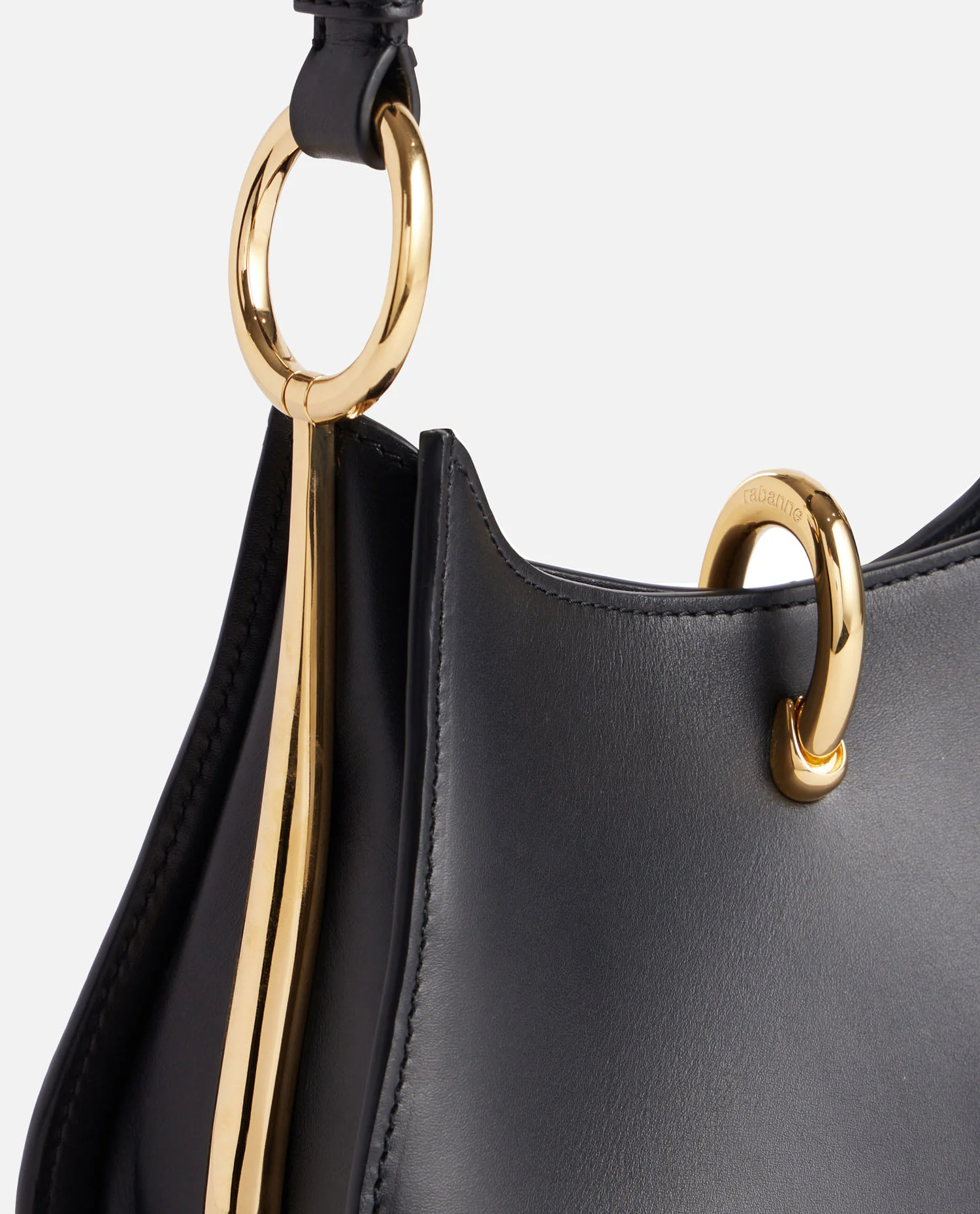 Rabanne Ring Bag Small - Black - Image 3