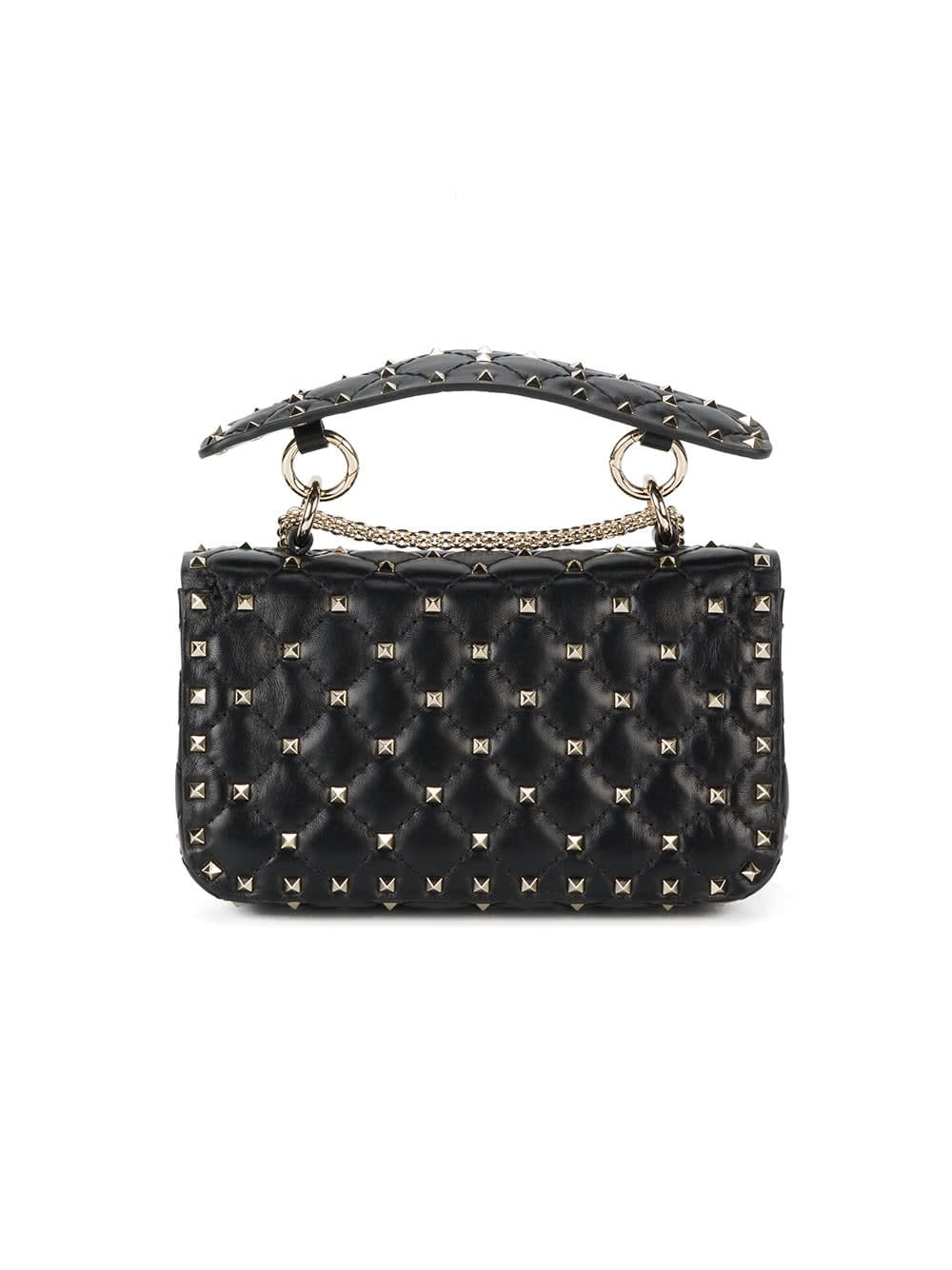 Valentino Garavani Small Rockstud Spike Shoulder Bag - Black - Image 2