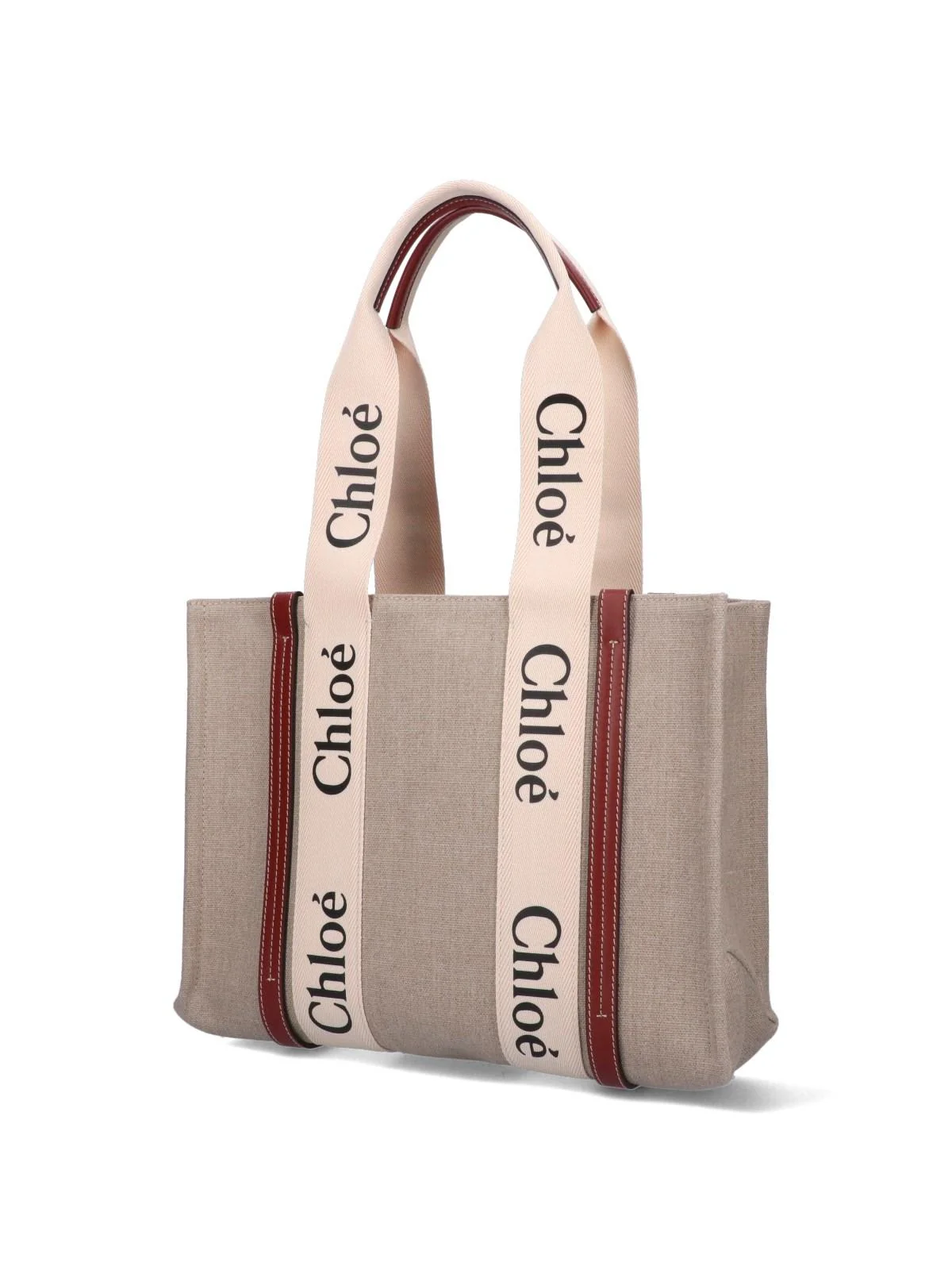 Chloé Woody Shopping Tote Bag With Shoulder Strap - Brown - Image 4