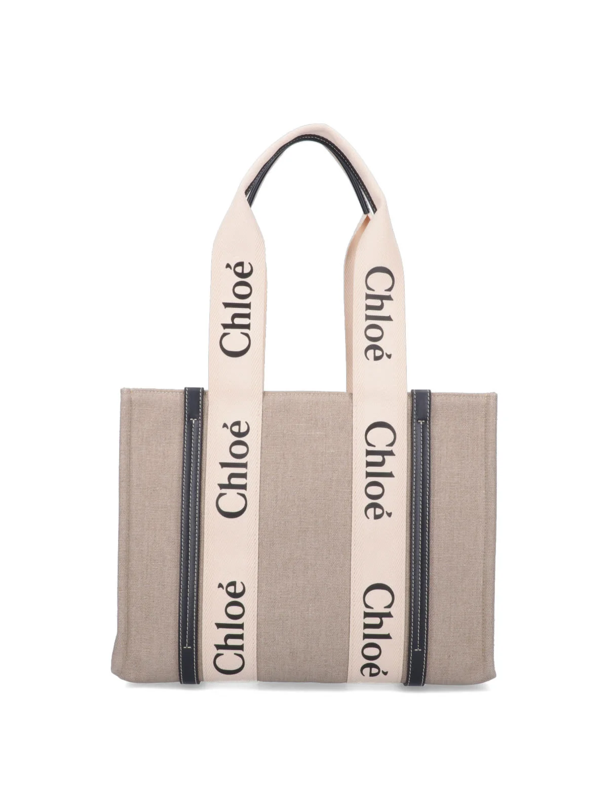 Chloé Medium Woody Tote Bag - Beige - Image 3