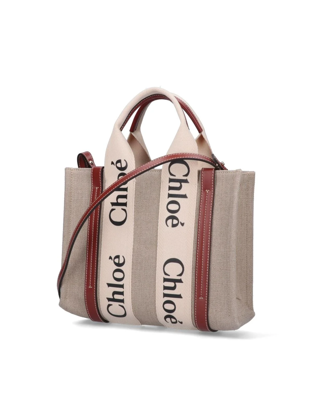 Chloé Woody Tote Bag - Beige - Image 4