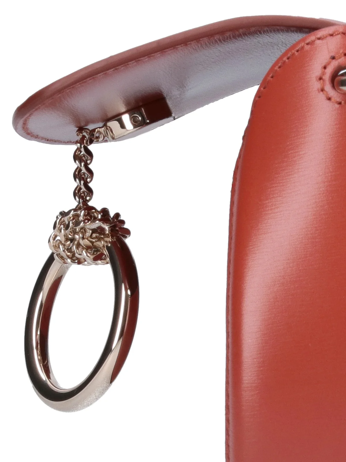 Chloé Brick Leather Small Arlene Crossbody Bag - Brown - Image 4