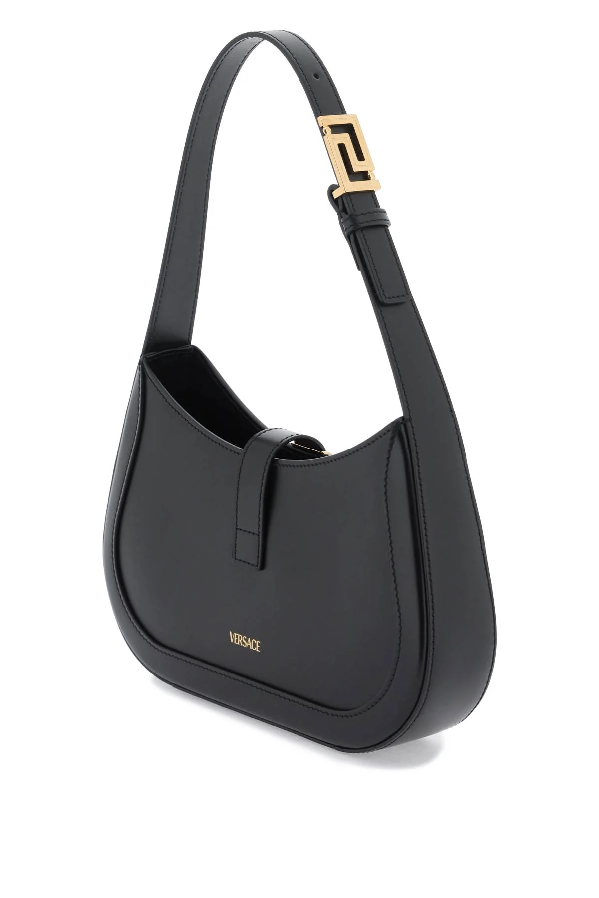 Versace Leather Tote Bag - Black-Versace Gold - Image 2
