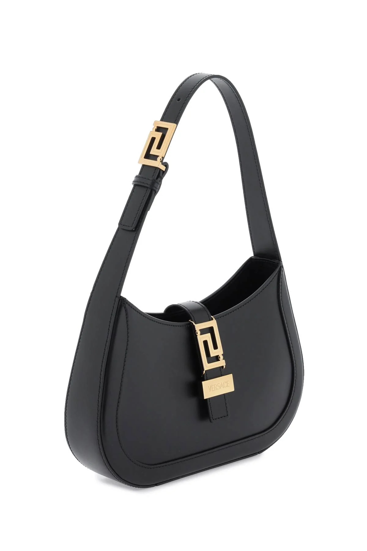Versace Leather Tote Bag - Black-Versace Gold - Image 3